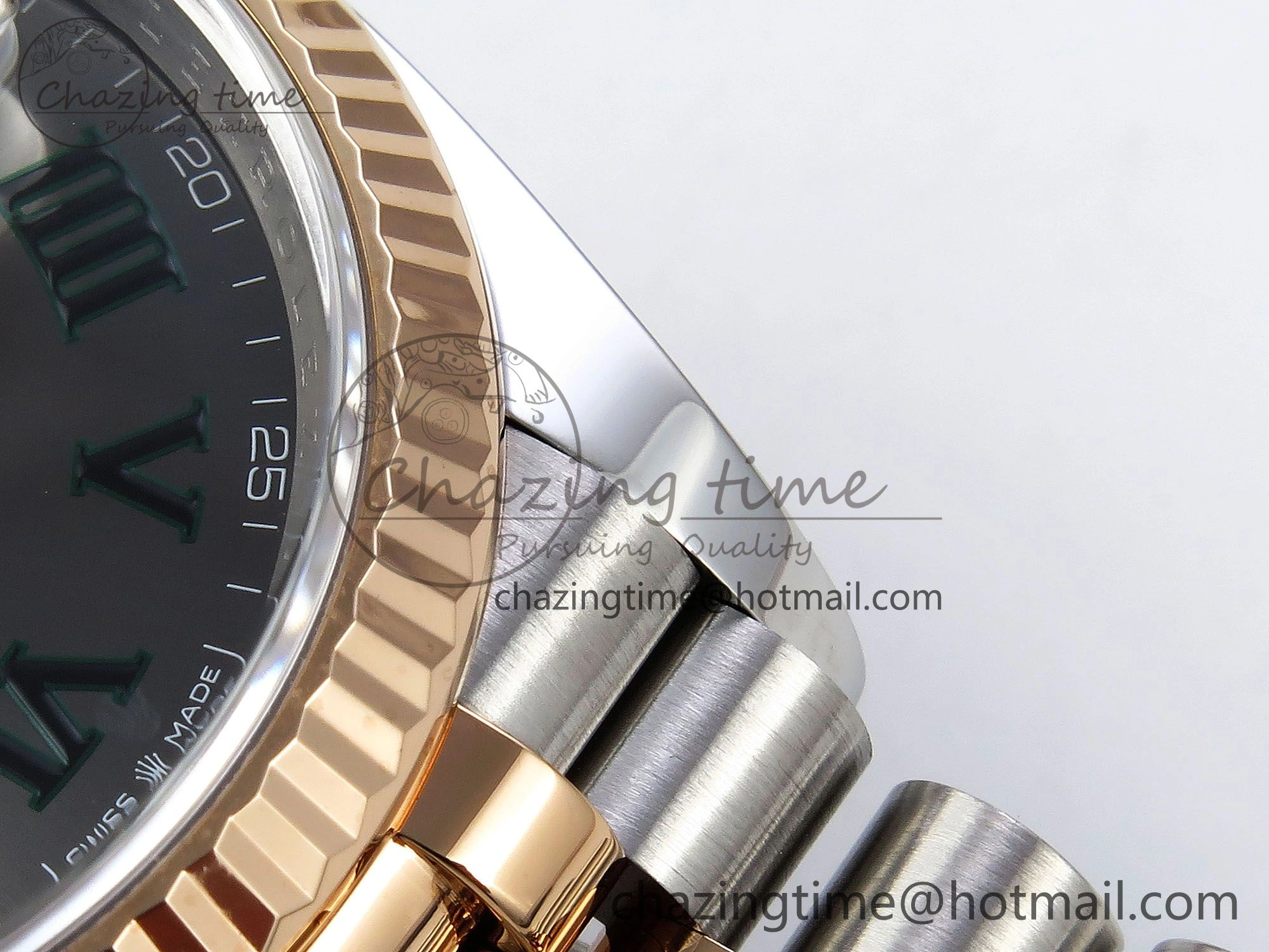 DateJust 36 126231 Clean 1:1 Best Edition 904L Steel Gray DIal Green Roman Marker on SS RG Jubilee Bracelet VR3235