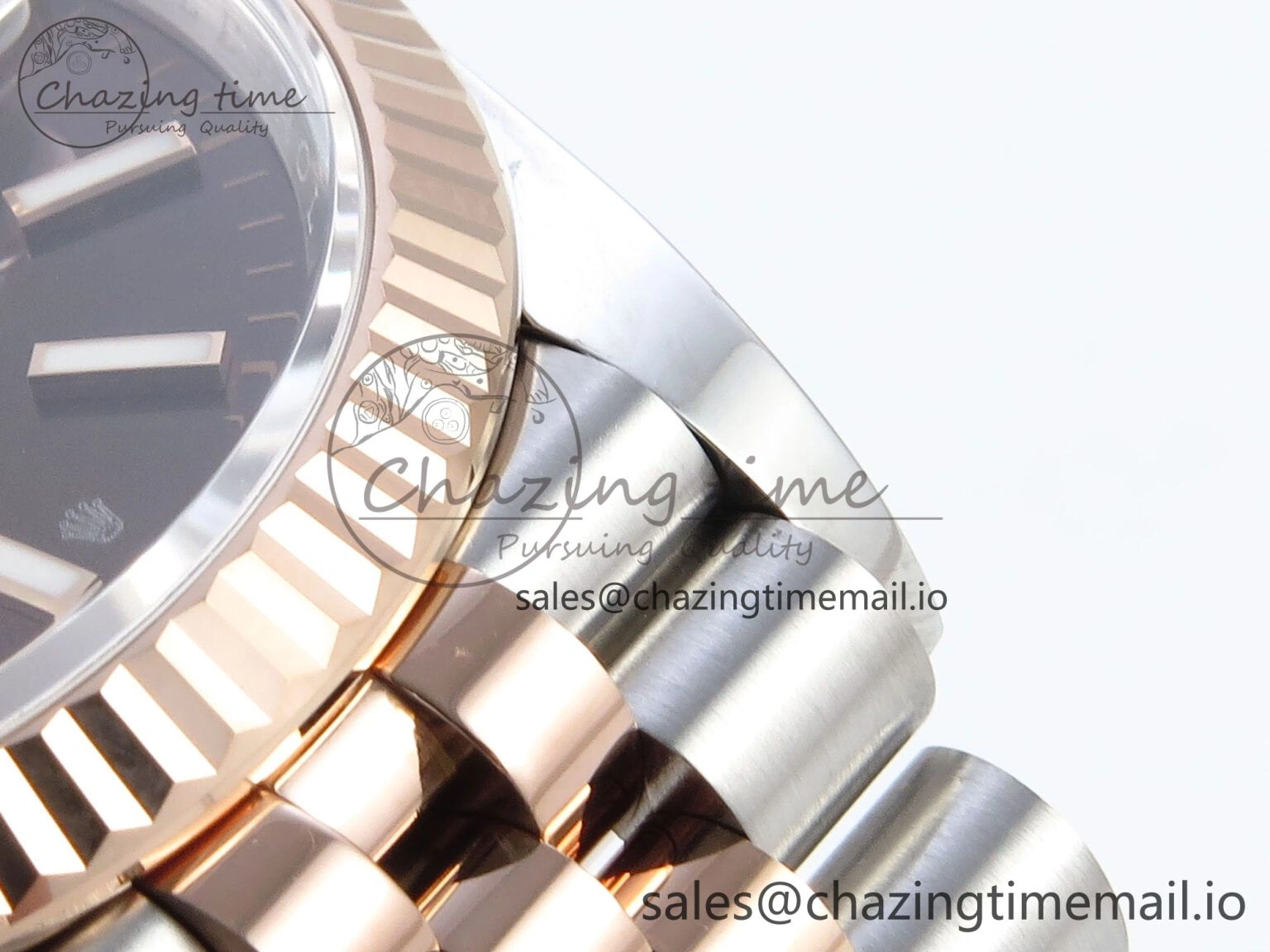 DateJust 36 126231 EWEF Best Edition Brown Dial Stick Marker on SS RG Jubilee Bracelet A3235