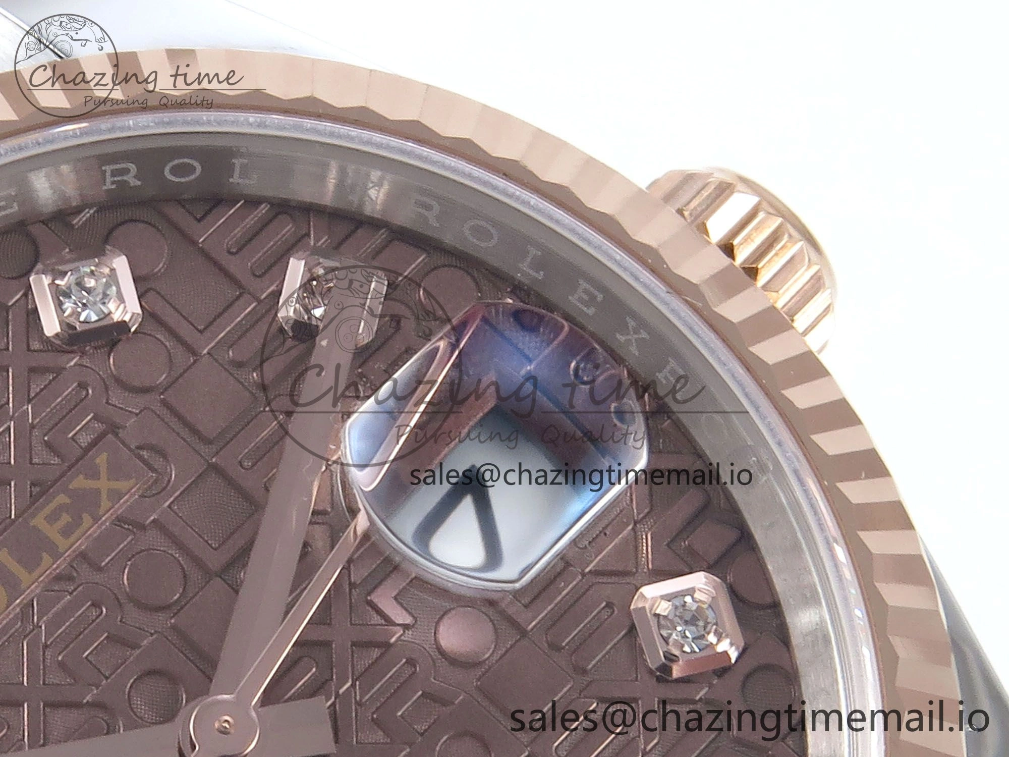DateJust 36 126231 EWEF Best Edition Brown Pattern Diamonds Dial on SS RG Oyster Bracelet A3235