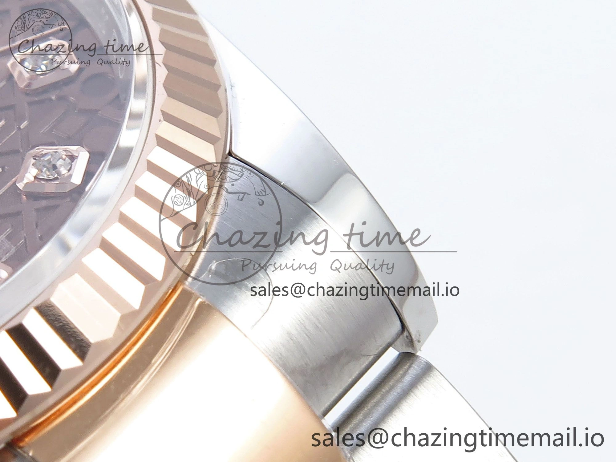 DateJust 36 126231 EWEF Best Edition Brown Pattern Diamonds Dial on SS RG Oyster Bracelet A3235