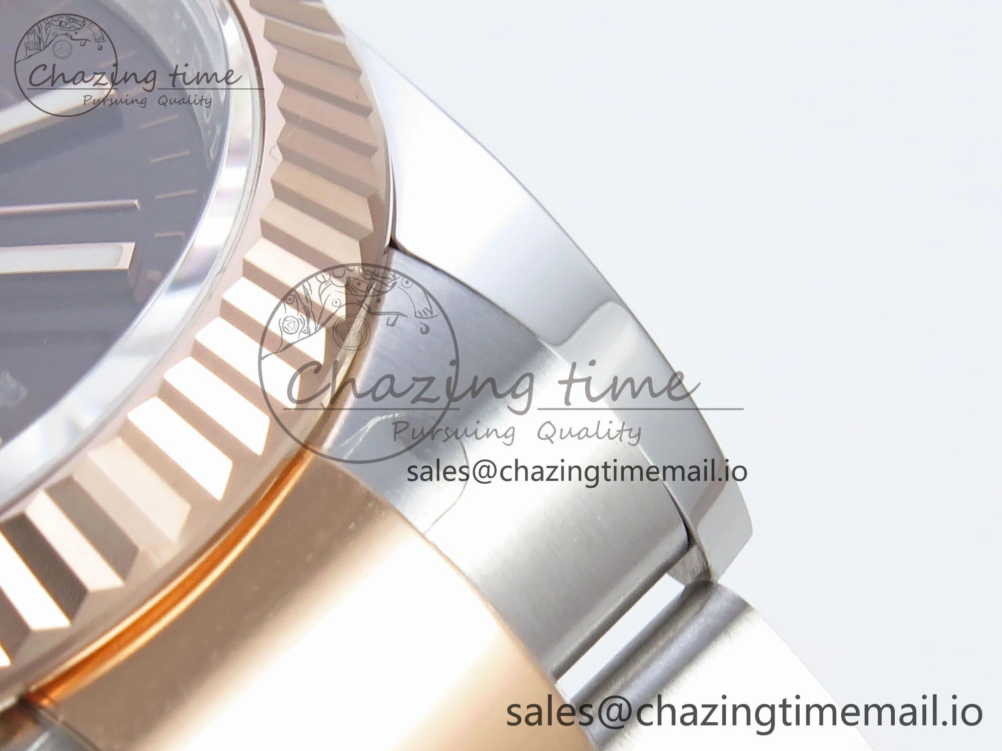 DateJust 36 126231 EWEF Best Edition Brown Stick Dial on SS RG Oyster Bracelet A3235