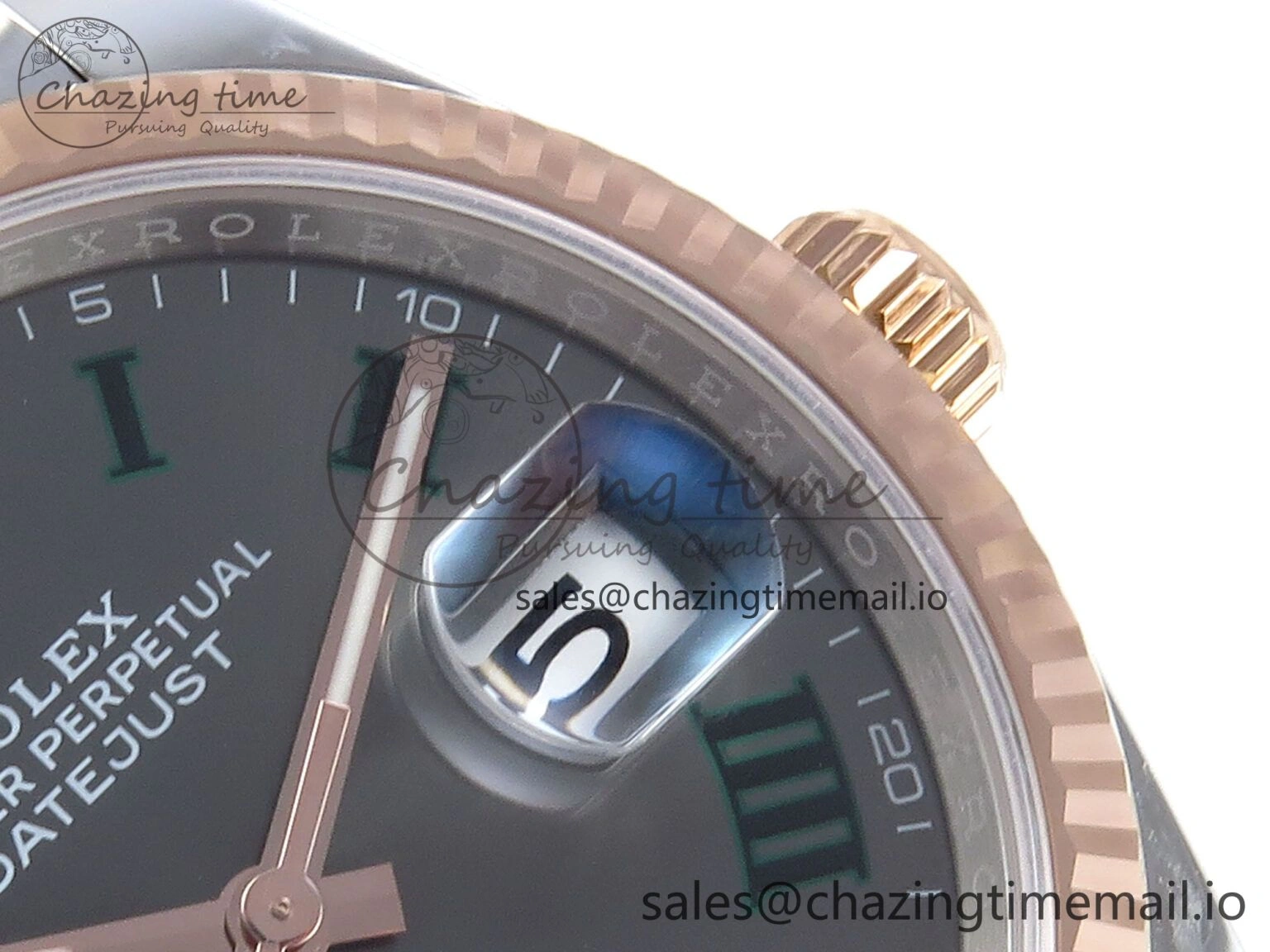 DateJust 36 126231 EWEF Best Edition Gray Roman Dial on SS RG Jubilee Bracelet A3235