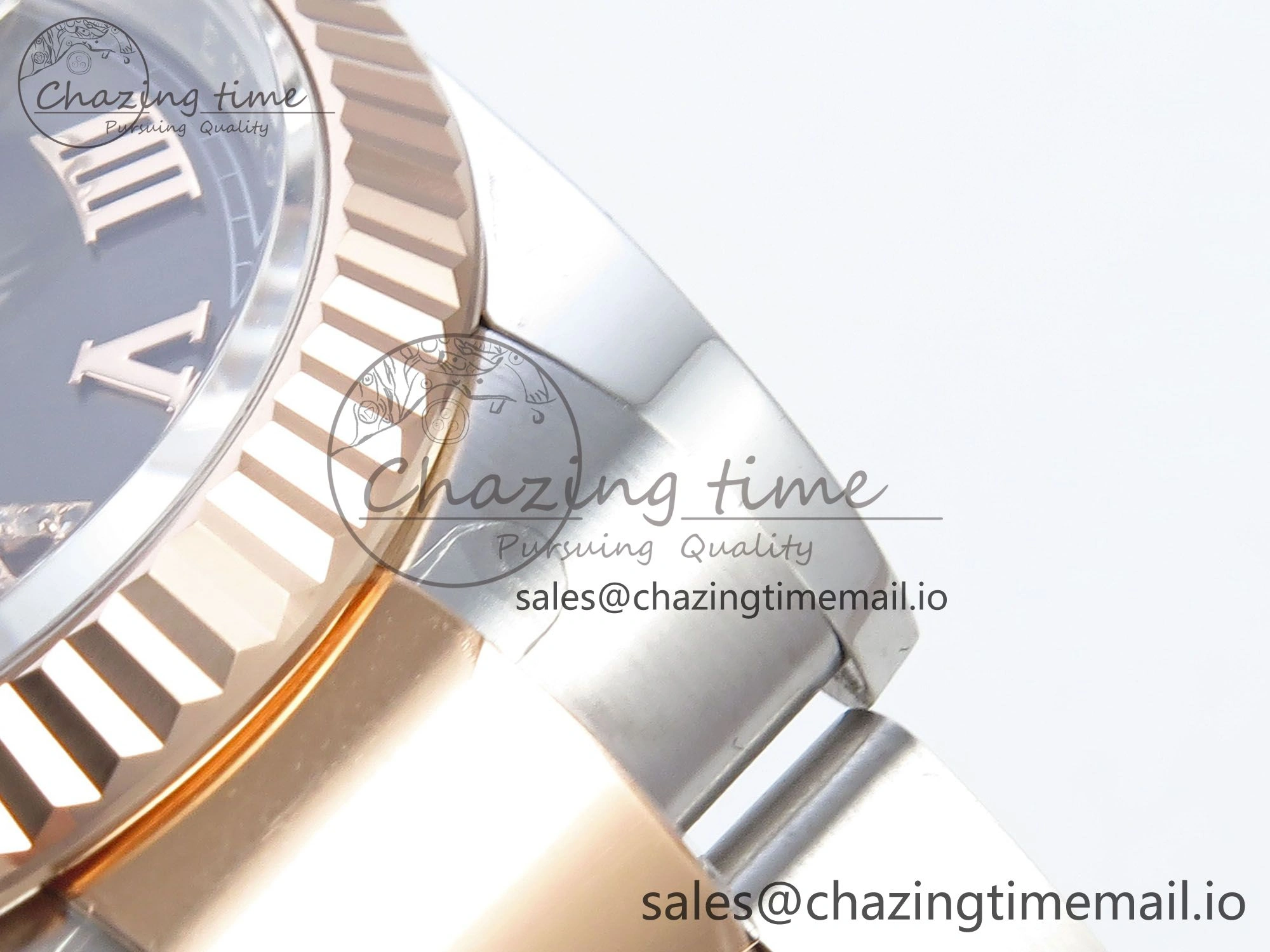 DateJust 36 126231 EWEF Best Edition Gray Roman Diamonds Dial on SS RG Oyster Bracelet A3235