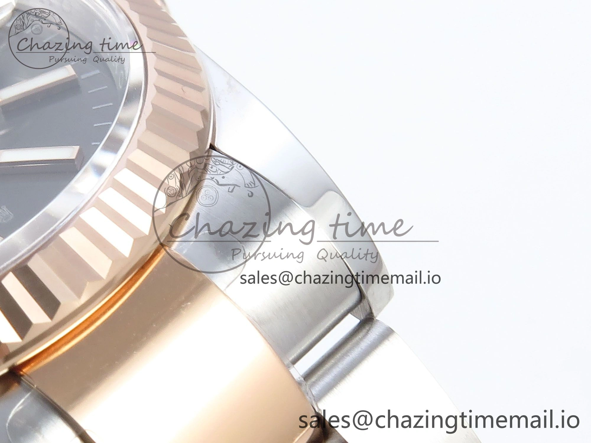 DateJust 36 126231 EWEF Best Edition Gray Stick Dial on SS RG Oyster Bracelet A3235