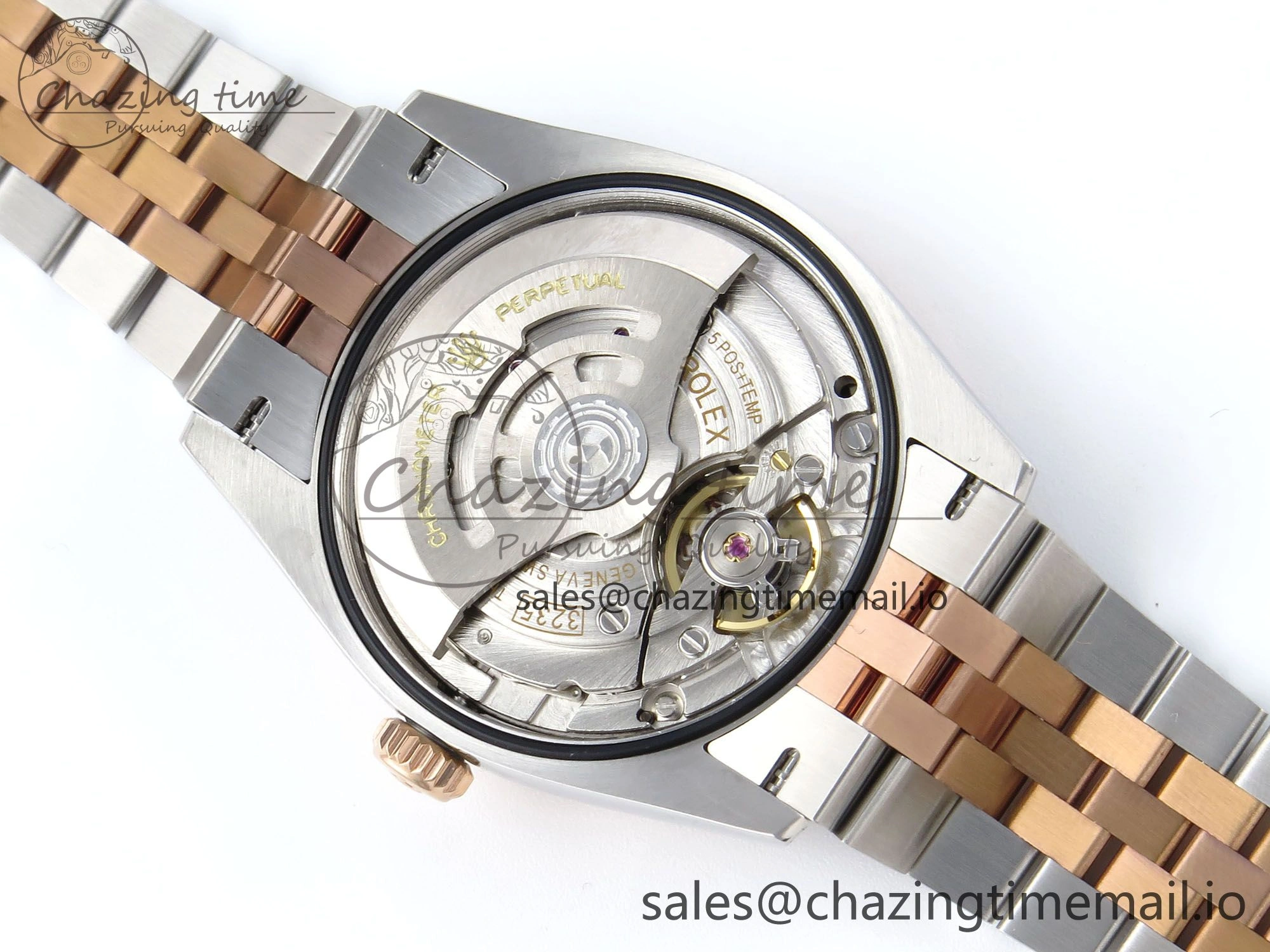 DateJust 36 126231 EWEF Best Edition Gray Textured Diamonds Dial on SS RG Jubilee Bracelet A3235
