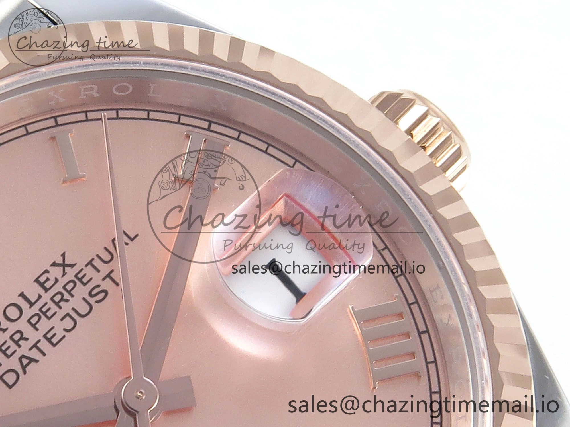 DateJust 36 126231 EWEF Best Edition RG Roman Diamonds Dial on SS RG Jubilee Bracelet A3235