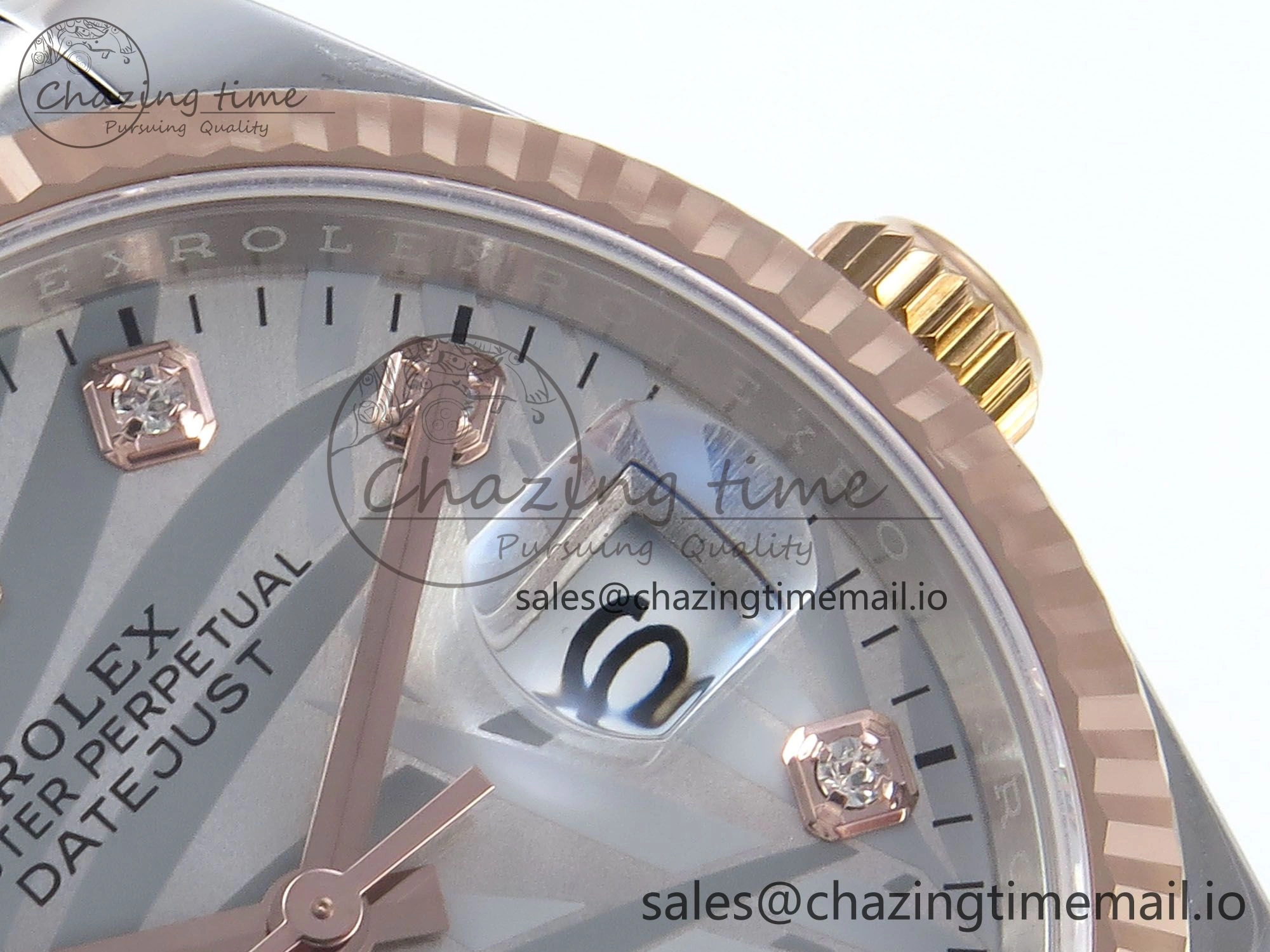 DateJust 36 126231 EWEF Best Edition Silver Leaf Diamonds Dial on SS RG Jubilee Bracelet A3235