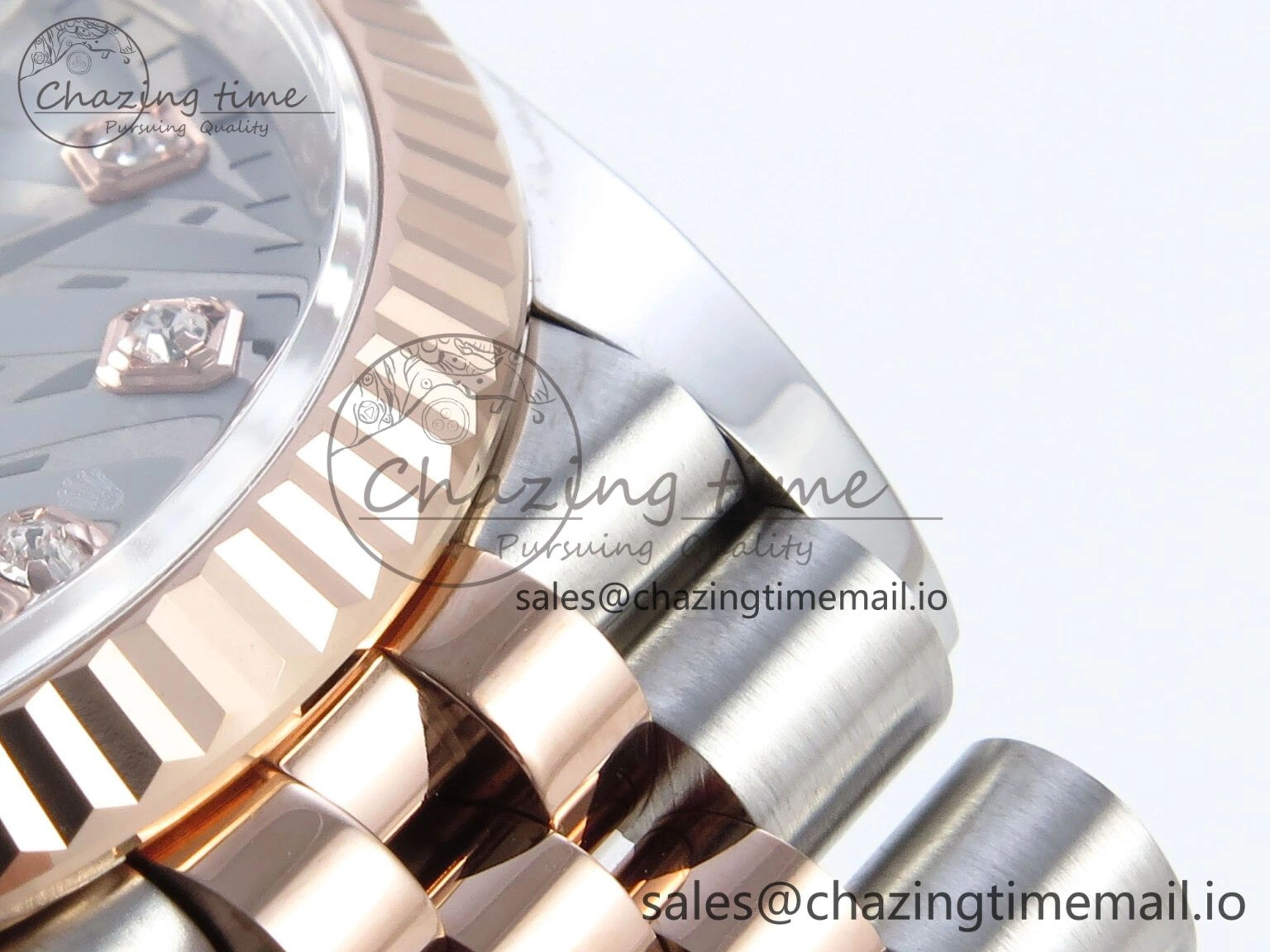 DateJust 36 126231 EWEF Best Edition Silver Leaf Diamonds Dial on SS RG Jubilee Bracelet A3235