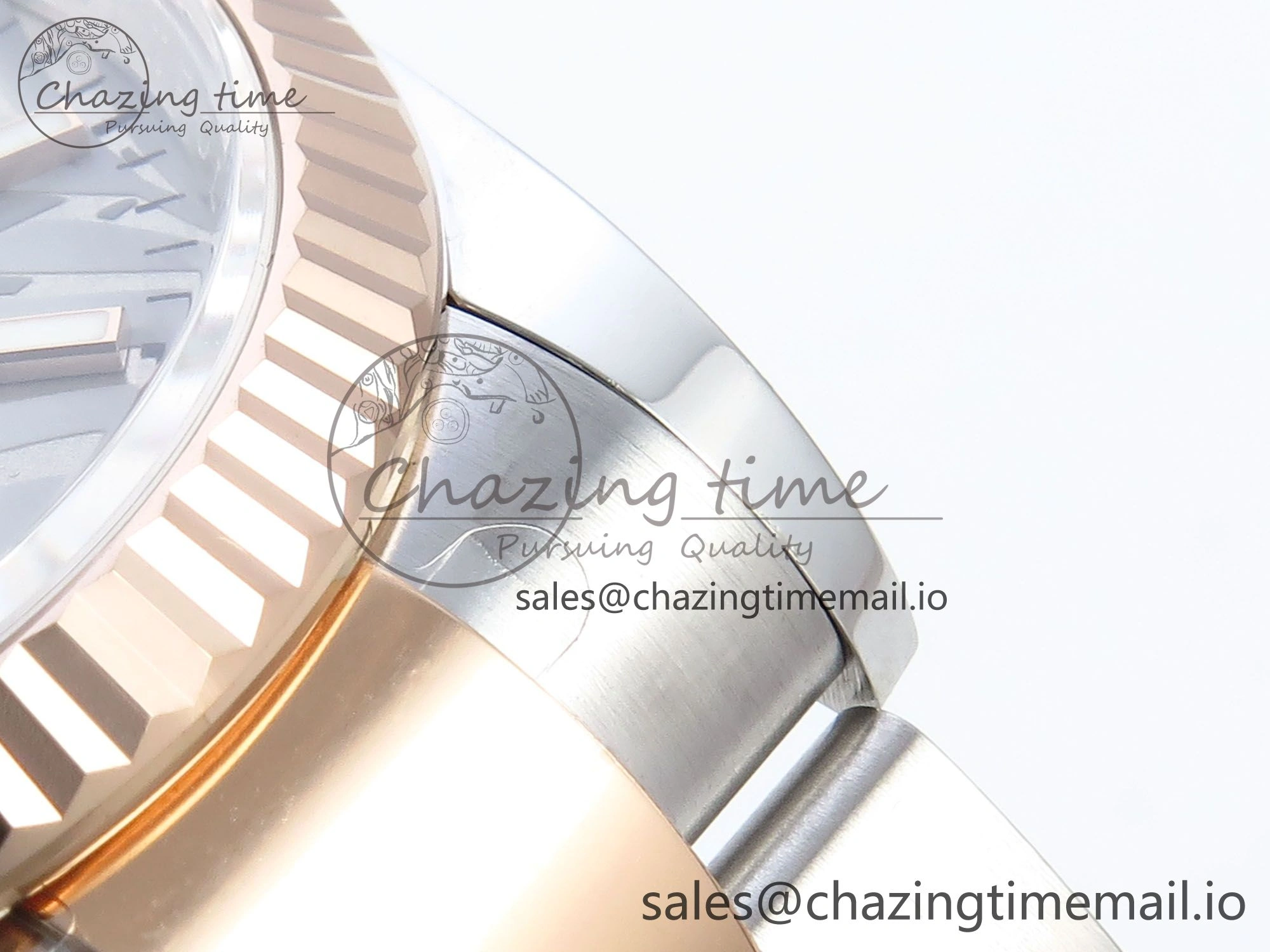 DateJust 36 126231 EWEF Best Edition Silver Leaf Stick Dial on SS RG Oyster Bracelet A3235