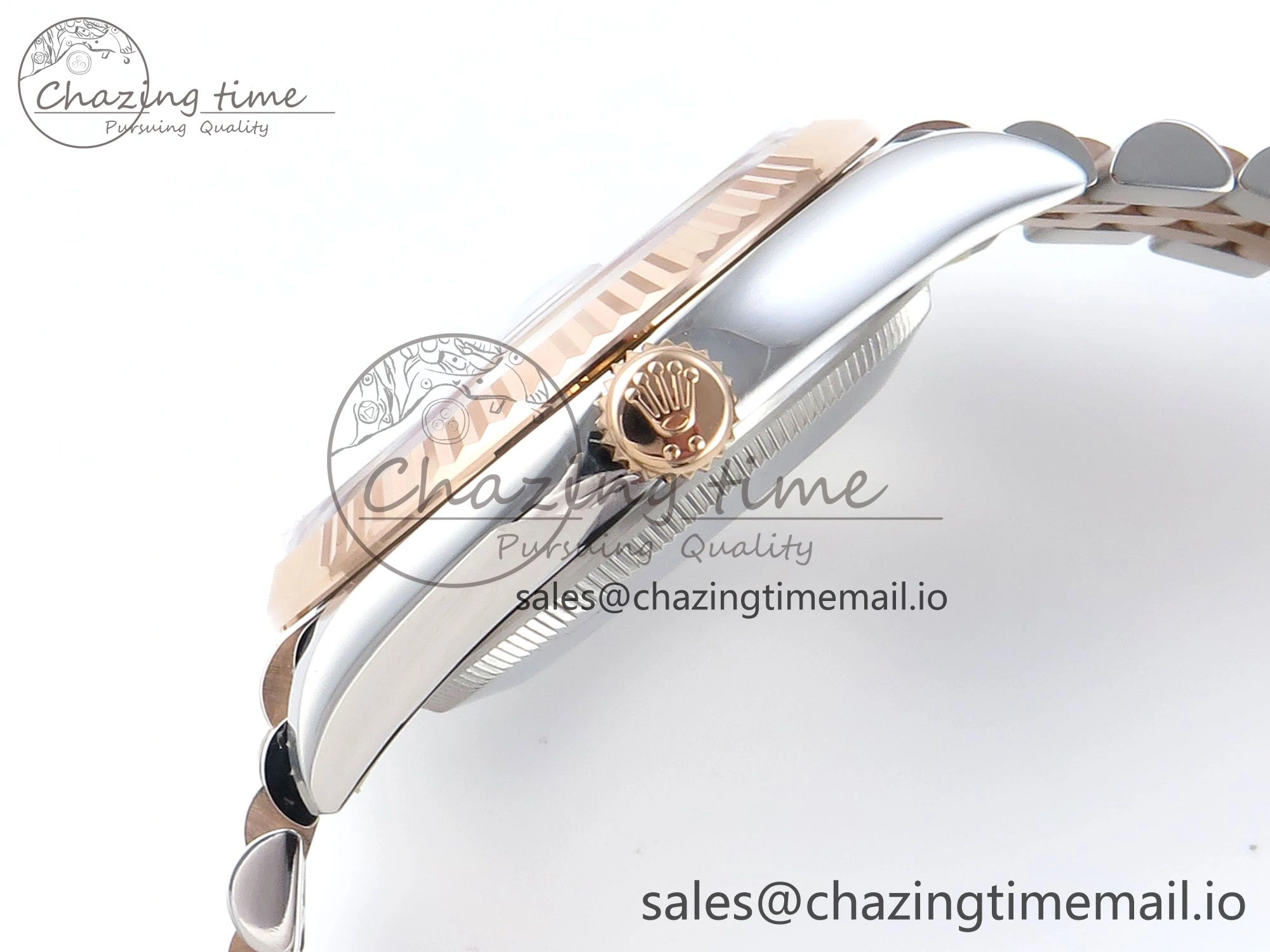 DateJust 36 126231 EWEF Best Edition Silver Textured Dial Stick Marker on SS RG Jubilee Bracelet A3235