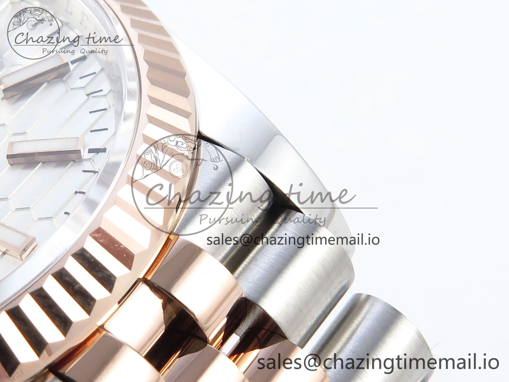 DateJust 36 126231 EWEF Best Edition Silver Textured Dial Stick Marker on SS RG Jubilee Bracelet A3235