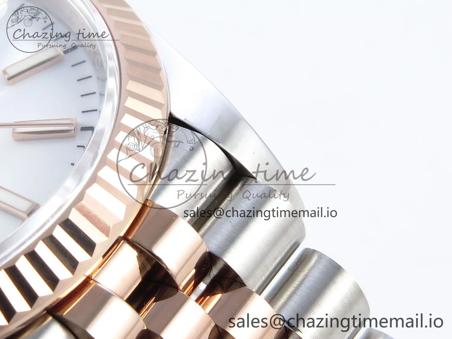DateJust 36 126231 EWEF Best Edition White Dial Stick Marker on SS RG Jubilee Bracelet A3235