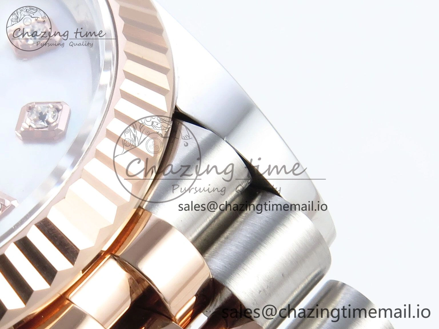 DateJust 36 126231 EWEF Best Edition White MOP Diamonds Dial on SS RG Jubilee Bracelet A3235