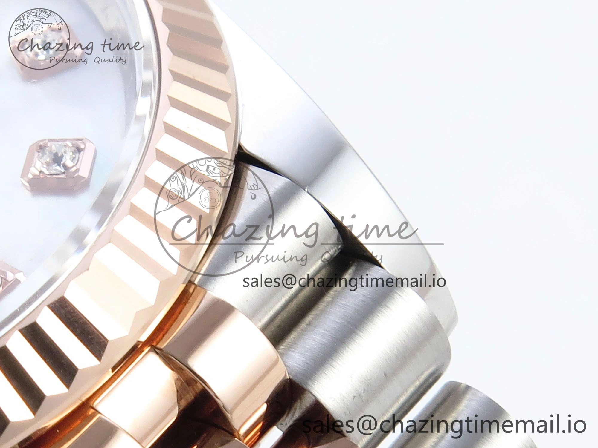 DateJust 36 126231 EWEF Best Edition White MOP Diamonds Dial on SS RG Jubilee Bracelet A3235