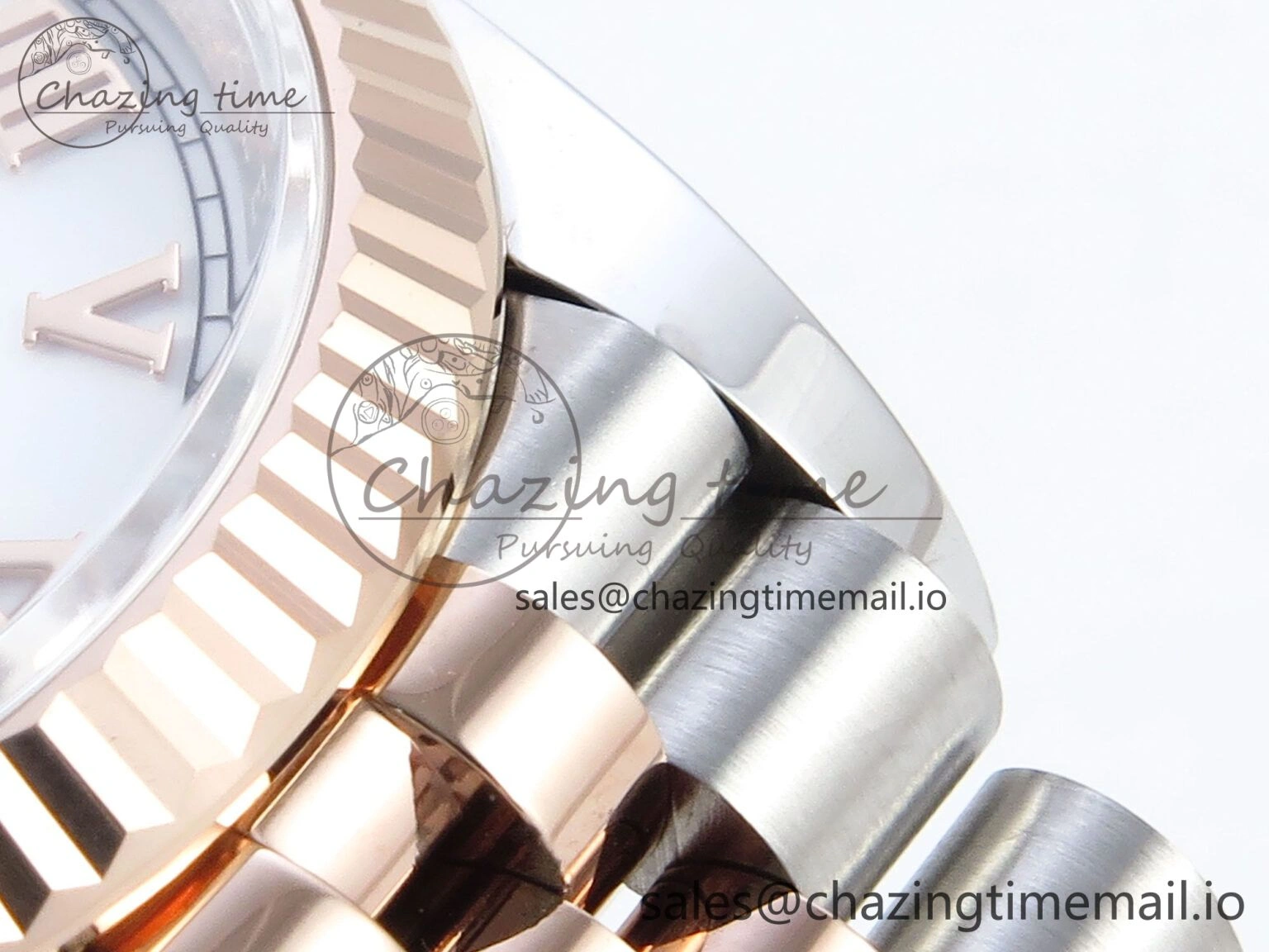 DateJust 36 126231 EWEF Best Edition White Roman Dial on SS RG Jubilee Bracelet A3235