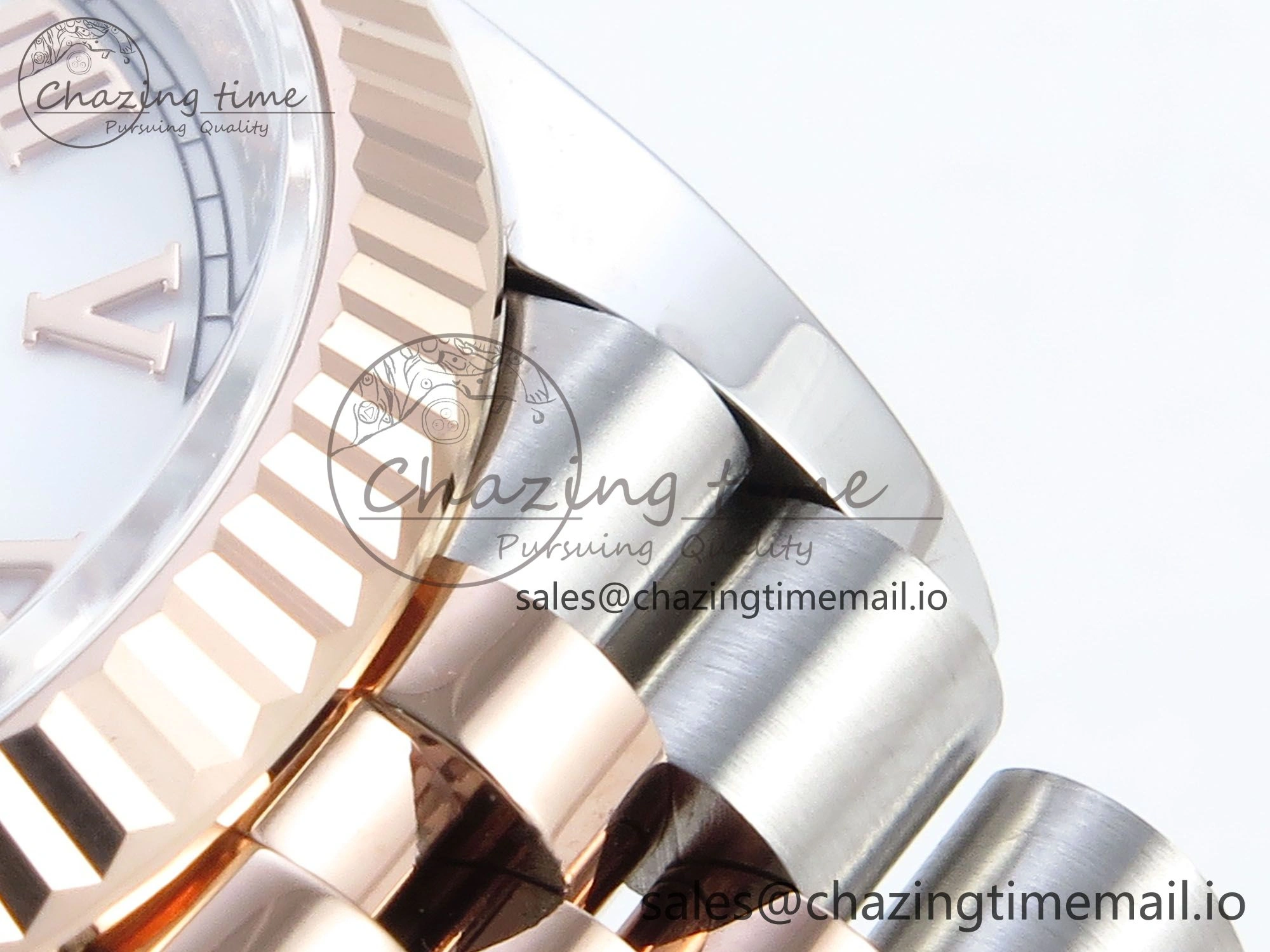 DateJust 36 126231 EWEF Best Edition White Roman Dial on SS RG Jubilee Bracelet A3235