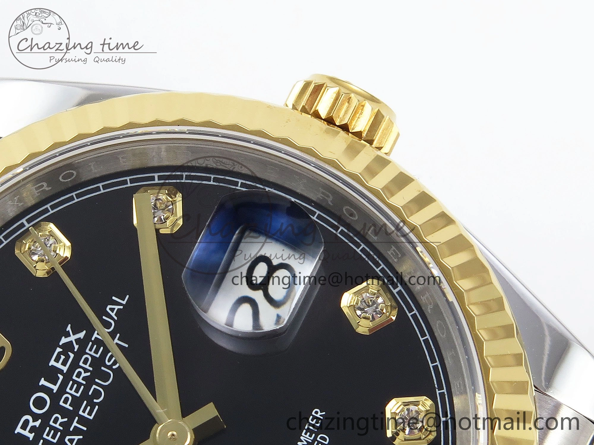 DateJust 36 126233 APF 1:1 Best Edition 904L Steel Black Diamonds Dial on SS YG Jubilee Bracelet VR3235