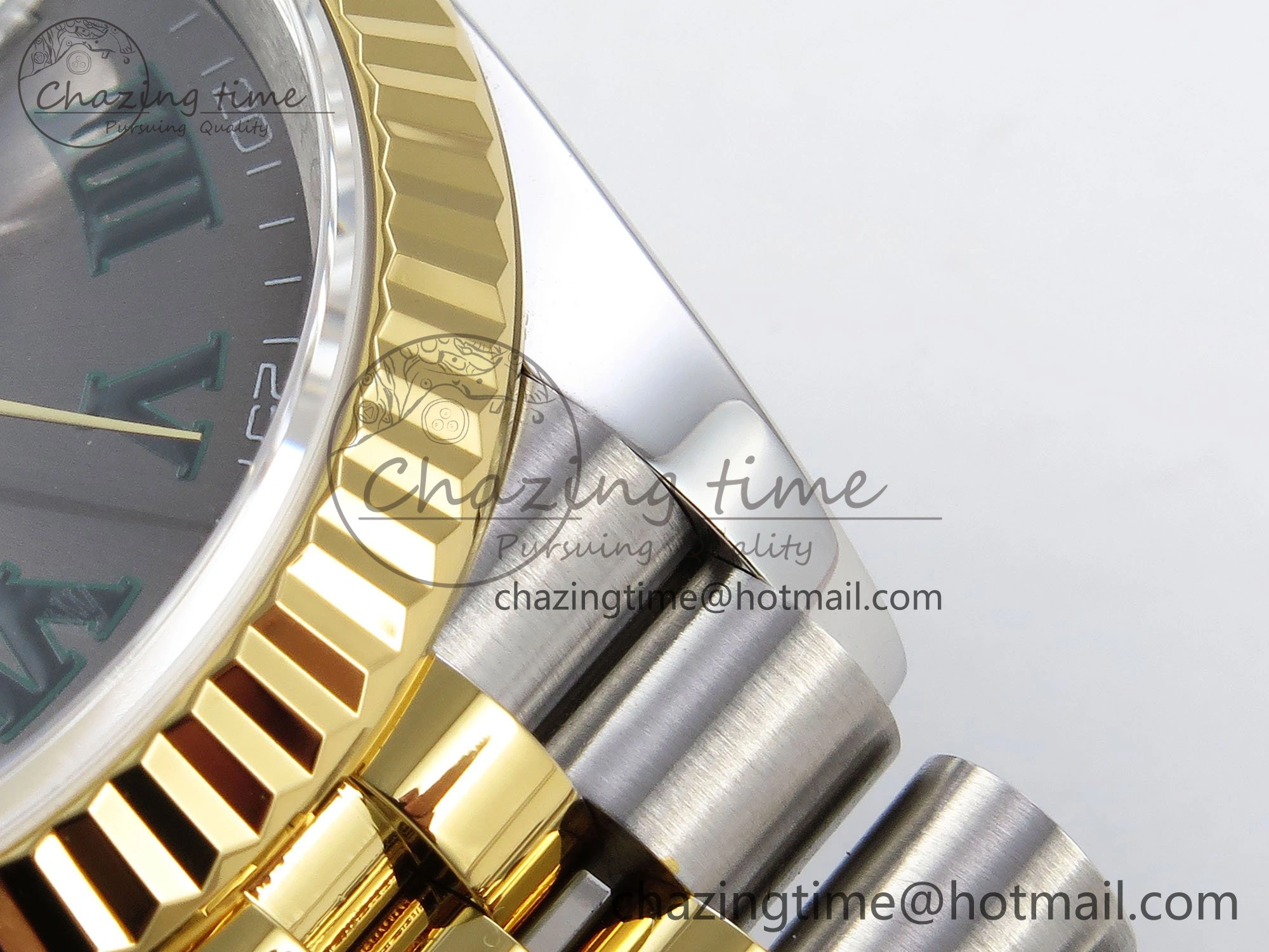 DateJust 36 126233 APF 1:1 Best Edition 904L Steel Gray Dial Green Roman on SS YG Jubilee Bracelet VR3235