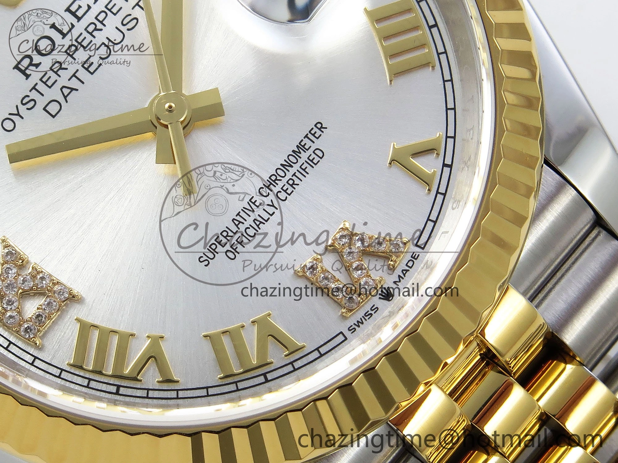 DateJust 36 126233 APF 1:1 Best Edition 904L Steel Silver Diamond Roman Dial on Jubilee Bracelet VR3235