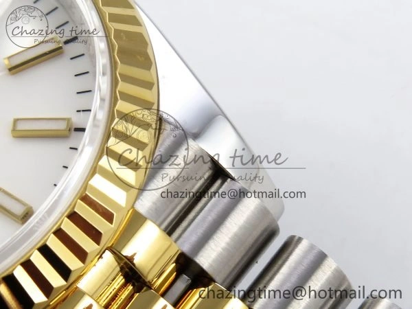 DateJust 36 126233 APF 1:1 Best Edition 904L Steel White Sitck Dial on SS YG Jubilee Bracelet VR3235