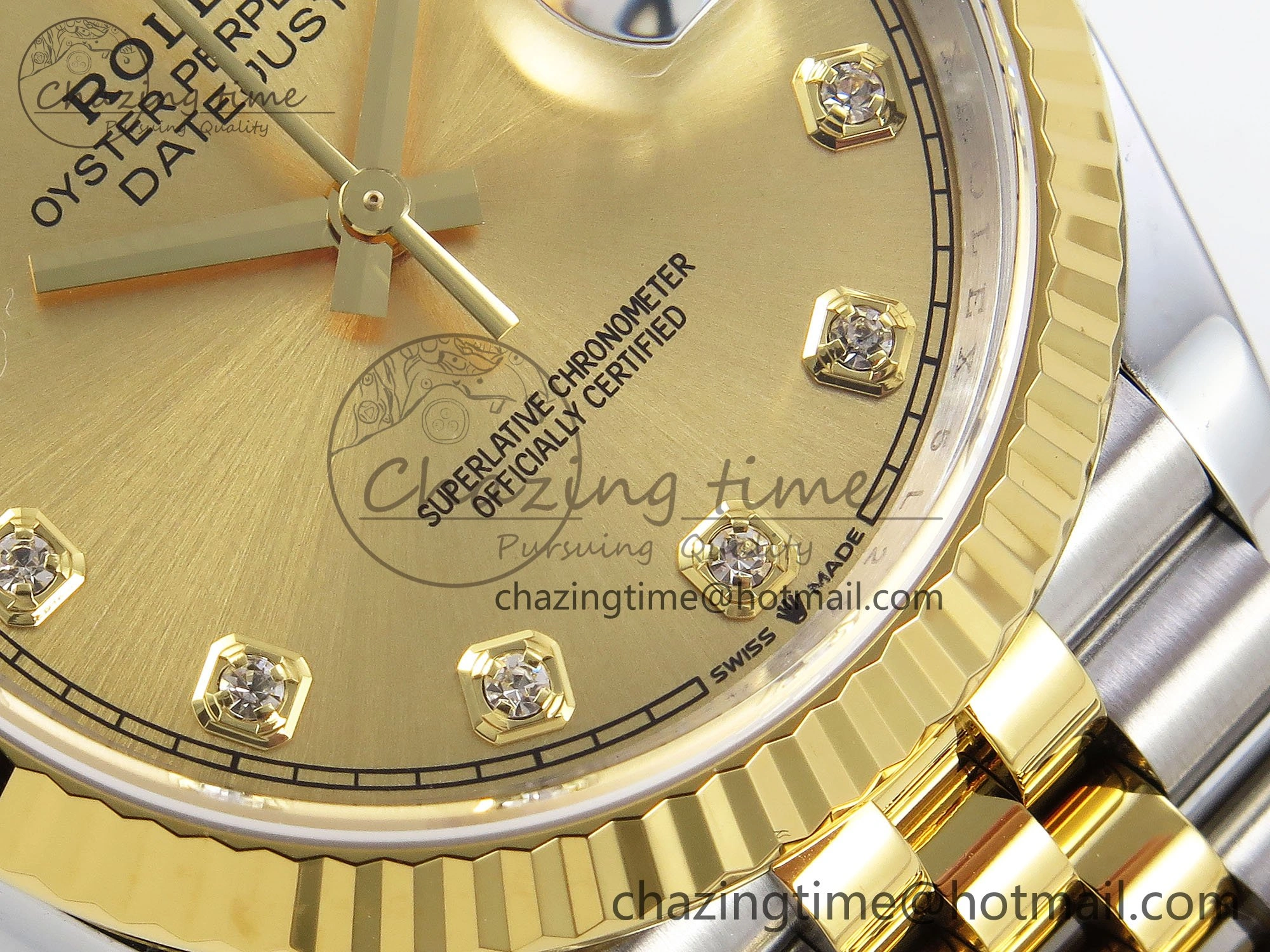 DateJust 36 126233 APF 1:1 Best Edition 904L Steel YG Diamonds Dial on SS YG Jubilee Bracelet VR3235