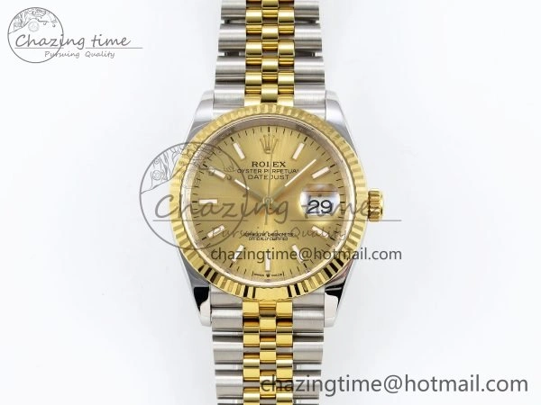 DateJust 36 126233 APF 1:1 Best Edition 904L Steel YG Sitck Dial on SS YG Jubilee Bracelet VR3235