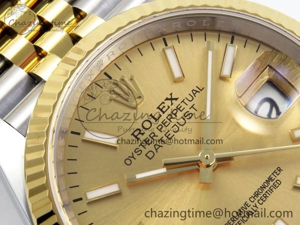 DateJust 36 126233 APF 1:1 Best Edition 904L Steel YG Sitck Dial on SS YG Jubilee Bracelet VR3235