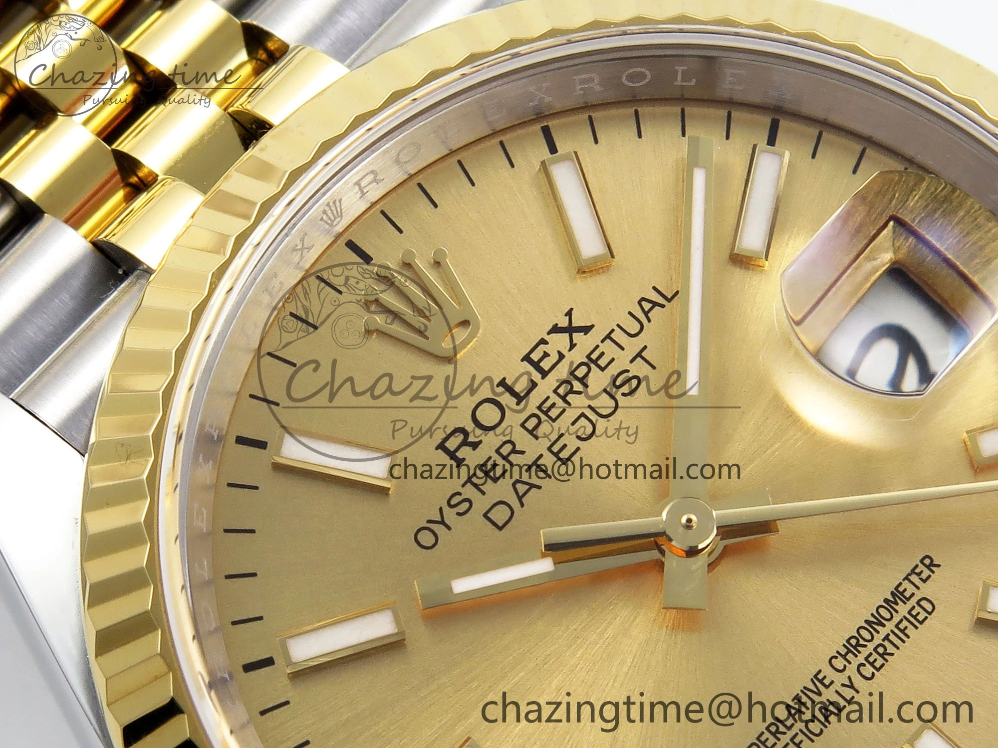DateJust 36 126233 APF 1:1 Best Edition 904L Steel YG Sitck Dial on SS YG Jubilee Bracelet VR3235