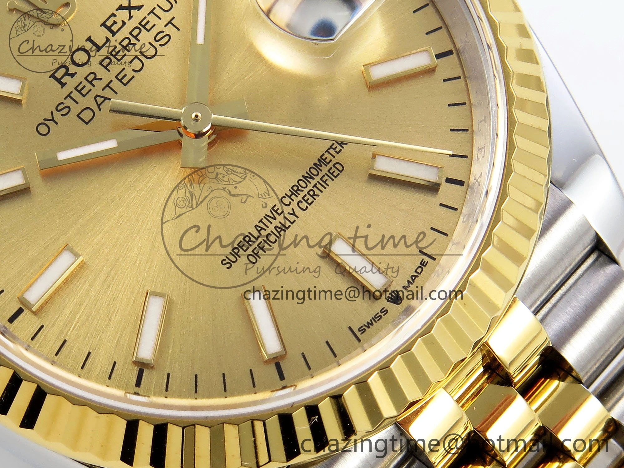 DateJust 36 126233 APF 1:1 Best Edition 904L Steel YG Sitck Dial on SS YG Jubilee Bracelet VR3235