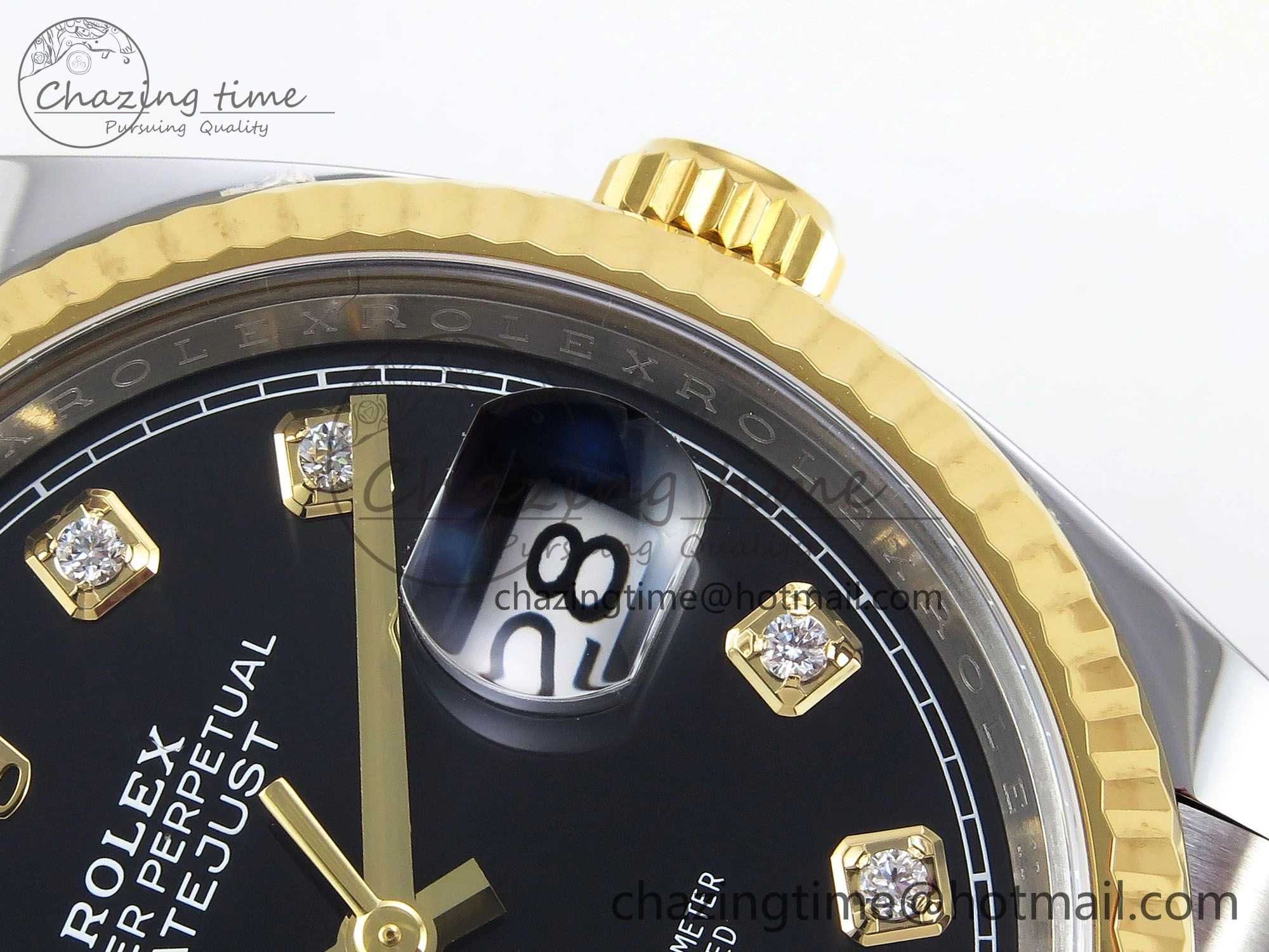 DateJust 36 126233 Clean 1:1 Best Edition 904L Steel Black Diamonds Dial on SS YG Jubilee Bracelet VR3235
