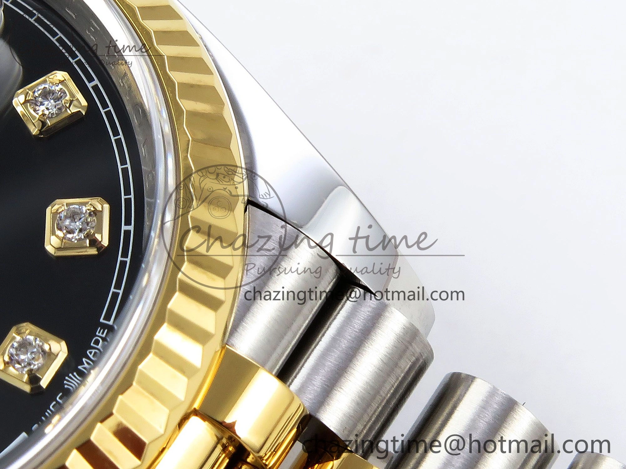DateJust 36 126233 Clean 1:1 Best Edition 904L Steel Black Diamonds Dial on SS YG Jubilee Bracelet VR3235