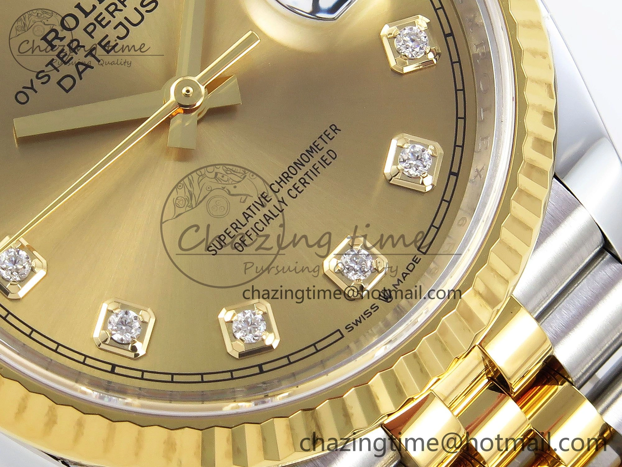 DateJust 36 126233 Clean 1:1 Best Edition 904L Steel YG Diamonds Dial on SS YG Jubilee Bracelet VR3235