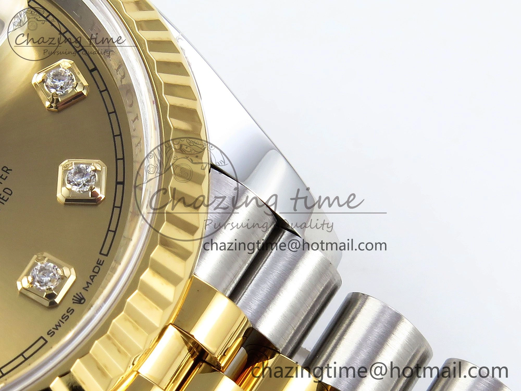 DateJust 36 126233 Clean 1:1 Best Edition 904L Steel YG Diamonds Dial on SS YG Jubilee Bracelet VR3235