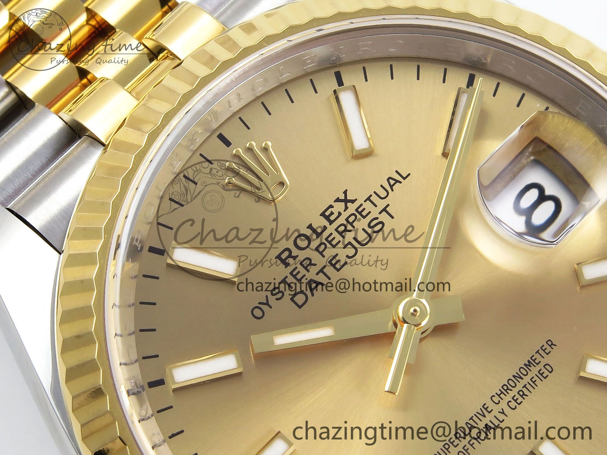 DateJust 36 126233 Clean 1:1 Best Edition 904L Steel YG Stick Dial on SS YG Jubilee Bracelet VR3235