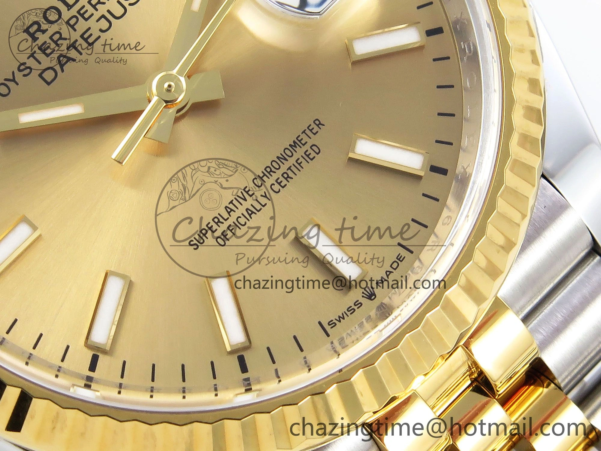 DateJust 36 126233 Clean 1:1 Best Edition 904L Steel YG Stick Dial on SS YG Jubilee Bracelet VR3235