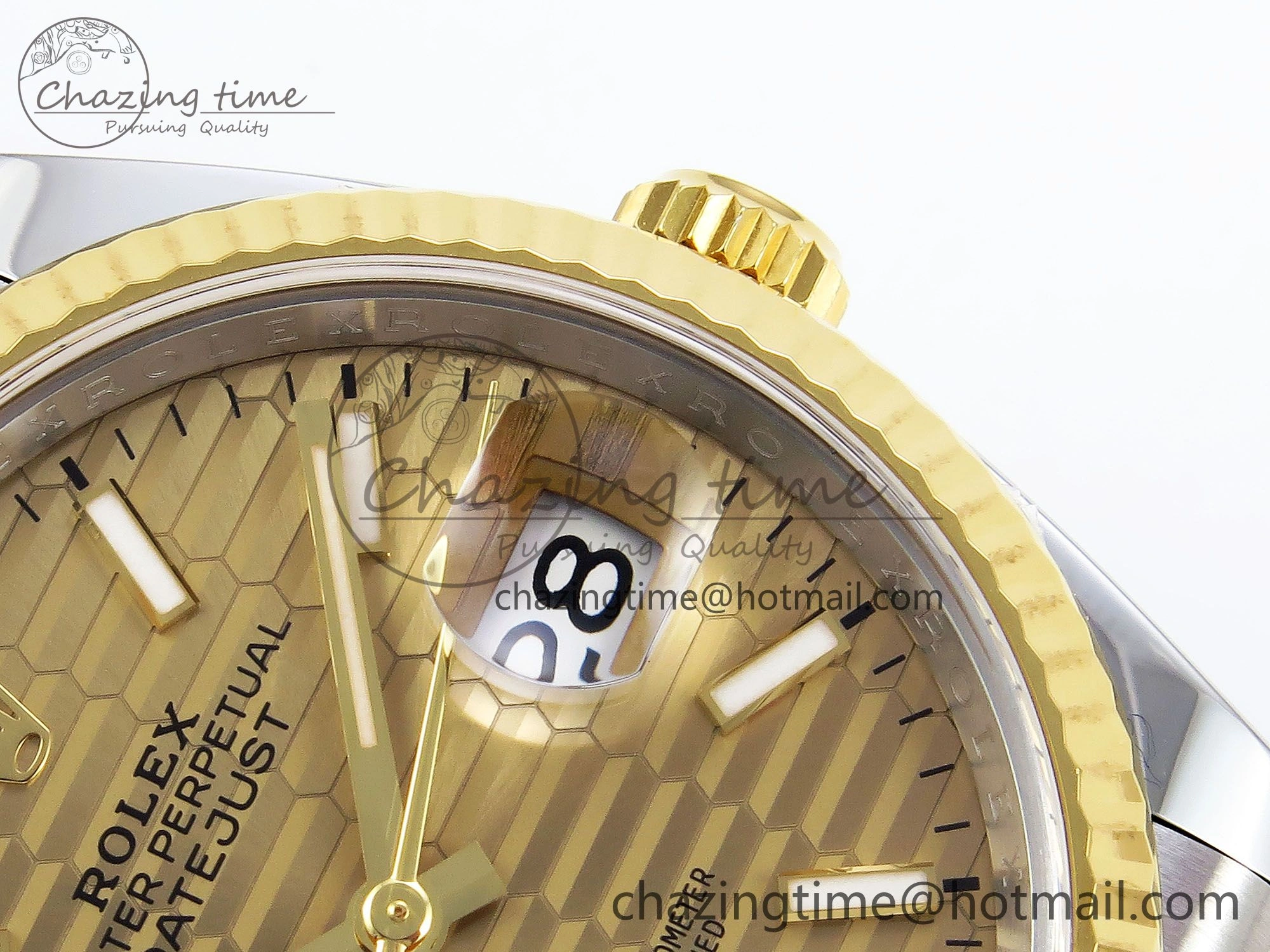 DateJust 36 126233 Clean 1:1 Best Edition 904L Steel YG Textured Stick Dial on SS YG Jubilee Bracelet VR3235