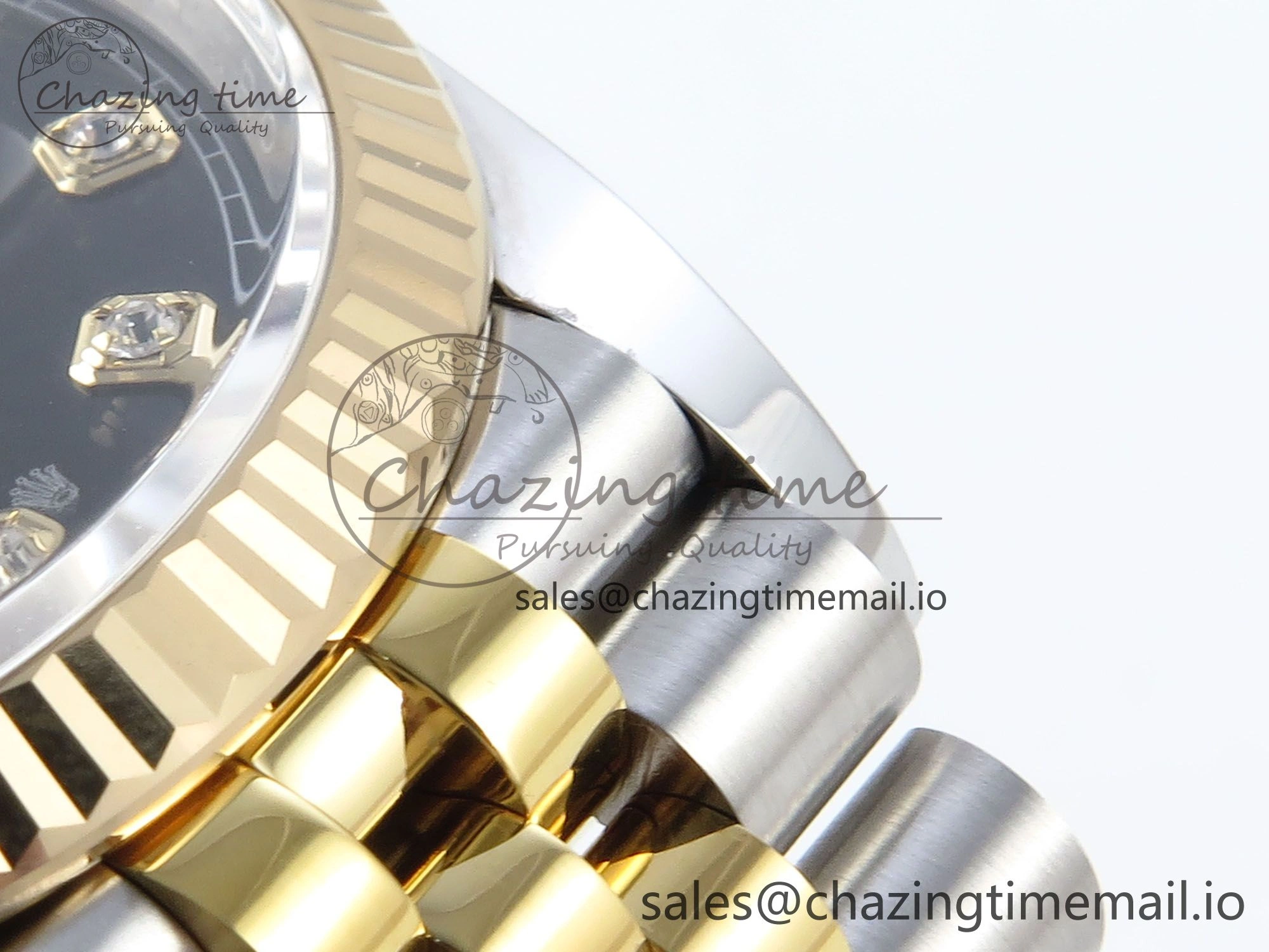 DateJust 36 126233 EWEF Best Edition Black Diamonds Dial on SS YG Jubilee Bracelet A3235