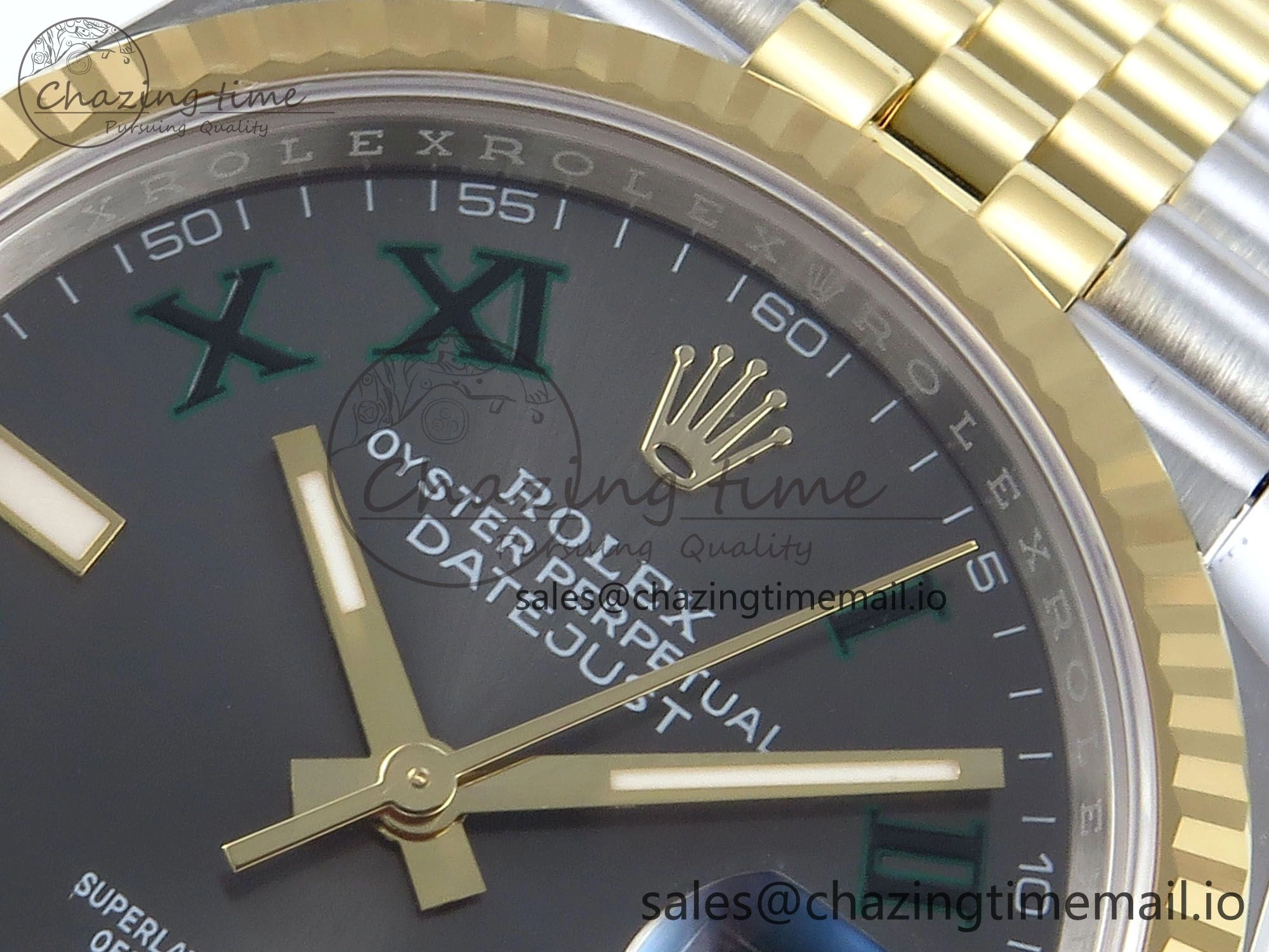 DateJust 36 126233 EWEF Best Edition Gray Roman Dial on SS YG Jubilee Bracelet A3235