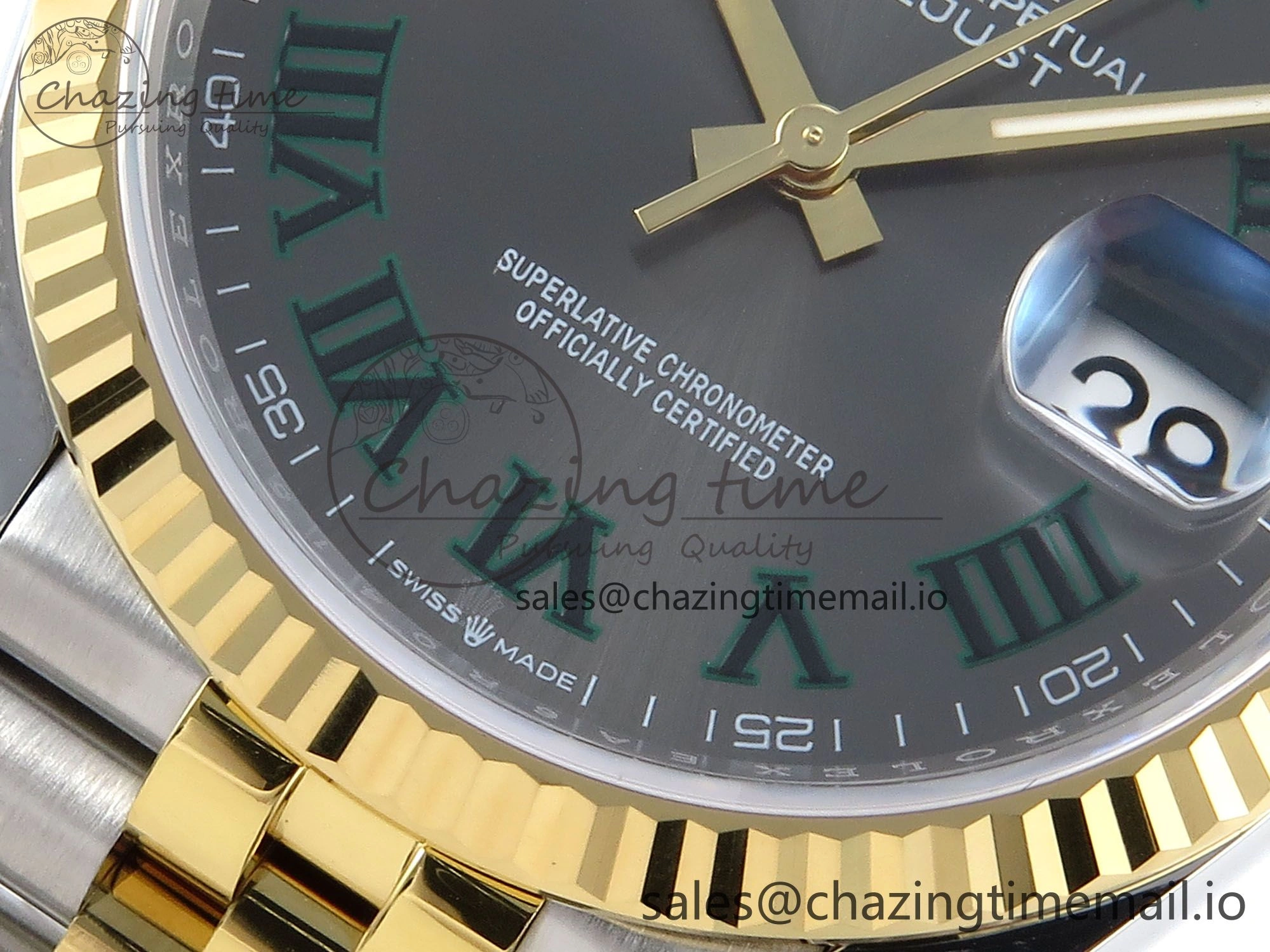 DateJust 36 126233 EWEF Best Edition Gray Roman Dial on SS YG Jubilee Bracelet A3235