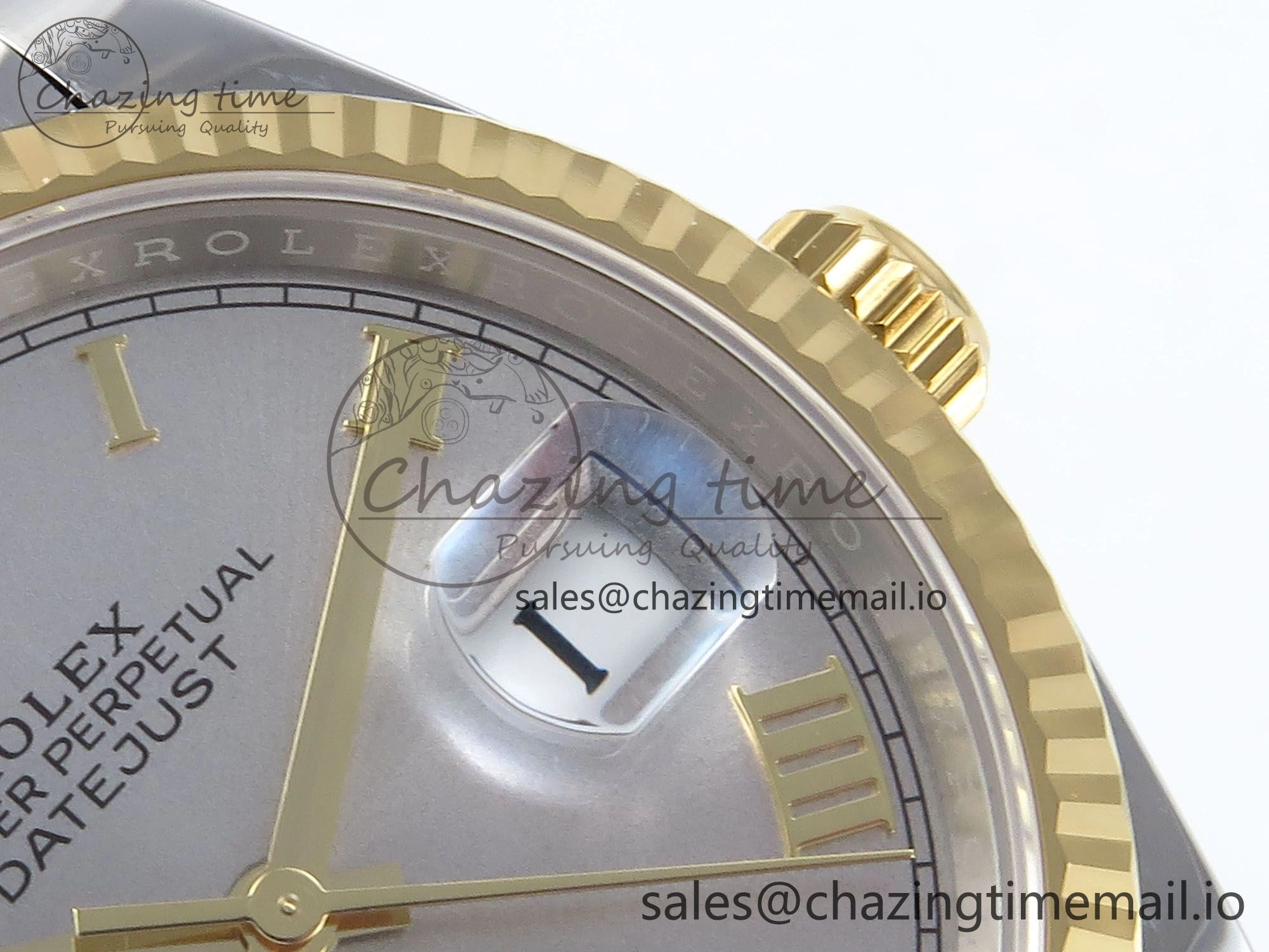 DateJust 36 126233 EWEF Best Edition Gray Roman Diamonds Dial on SS YG Jubilee Bracelet A3235