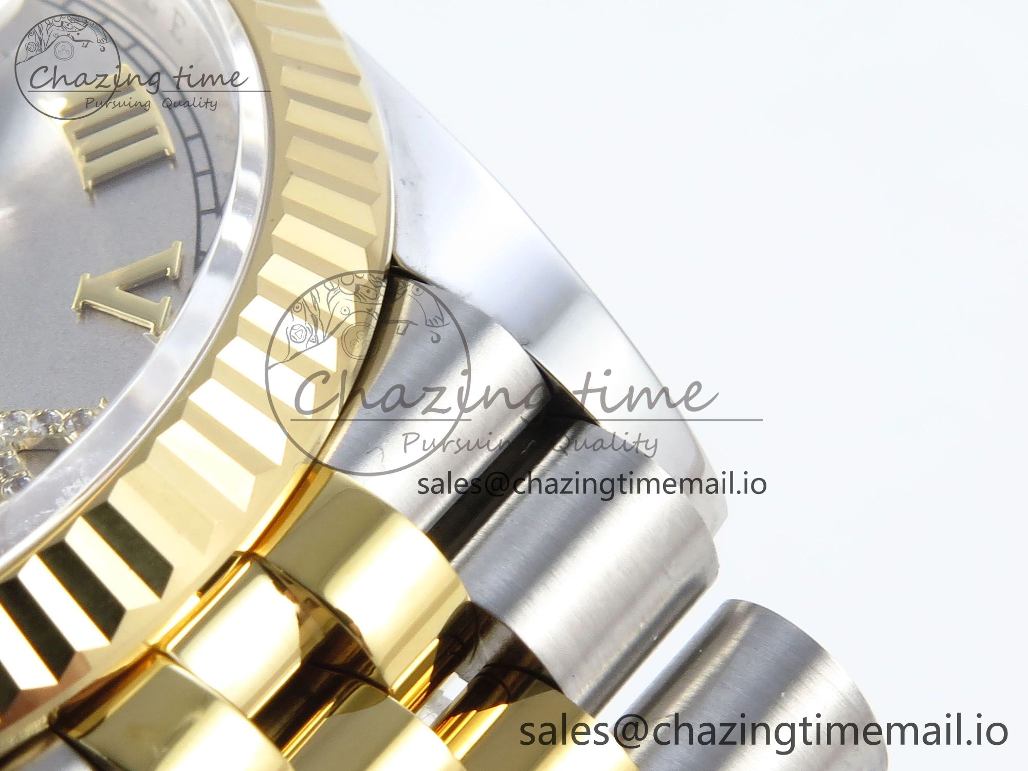 DateJust 36 126233 EWEF Best Edition Gray Roman Diamonds Dial on SS YG Jubilee Bracelet A3235
