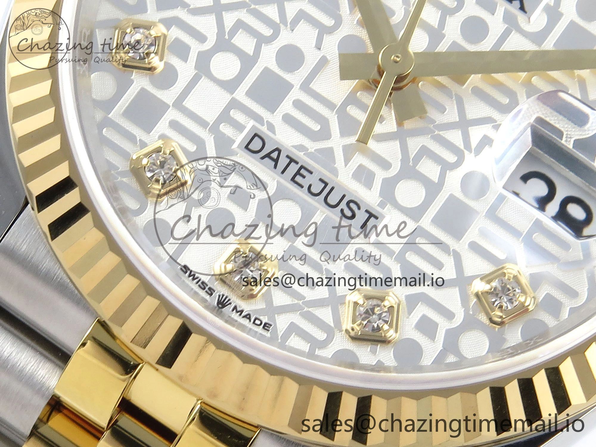 DateJust 36 126233 EWEF Best Edition Rolxx White Dial on SS YG Jubilee Bracelet A3235