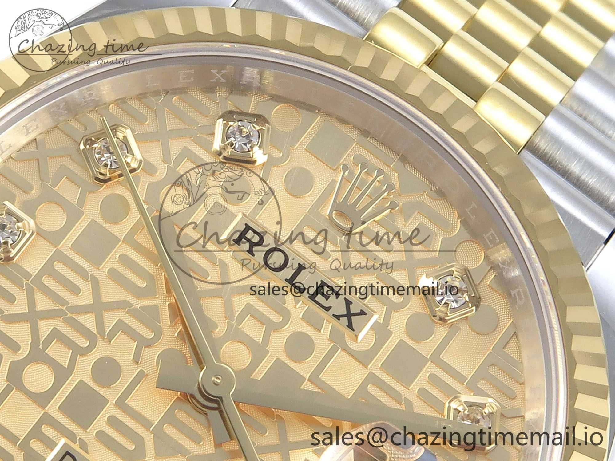 DateJust 36 126233 EWEF Best Edition Rolxx YG Dial on SS YG Jubilee Bracelet A3235