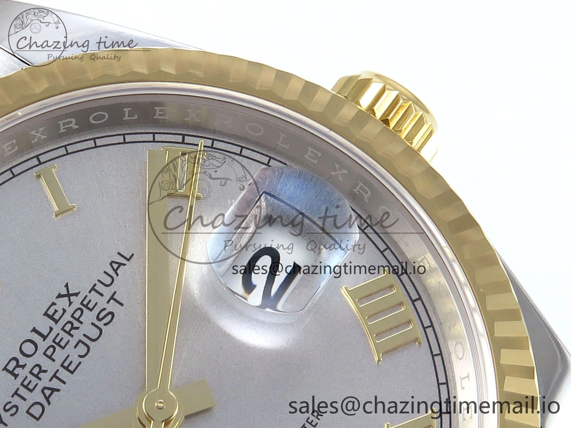 DateJust 36 126233 EWEF Best Edition Silver Roman Diamonds Dial on SS YG Oyster Bracelet A3235