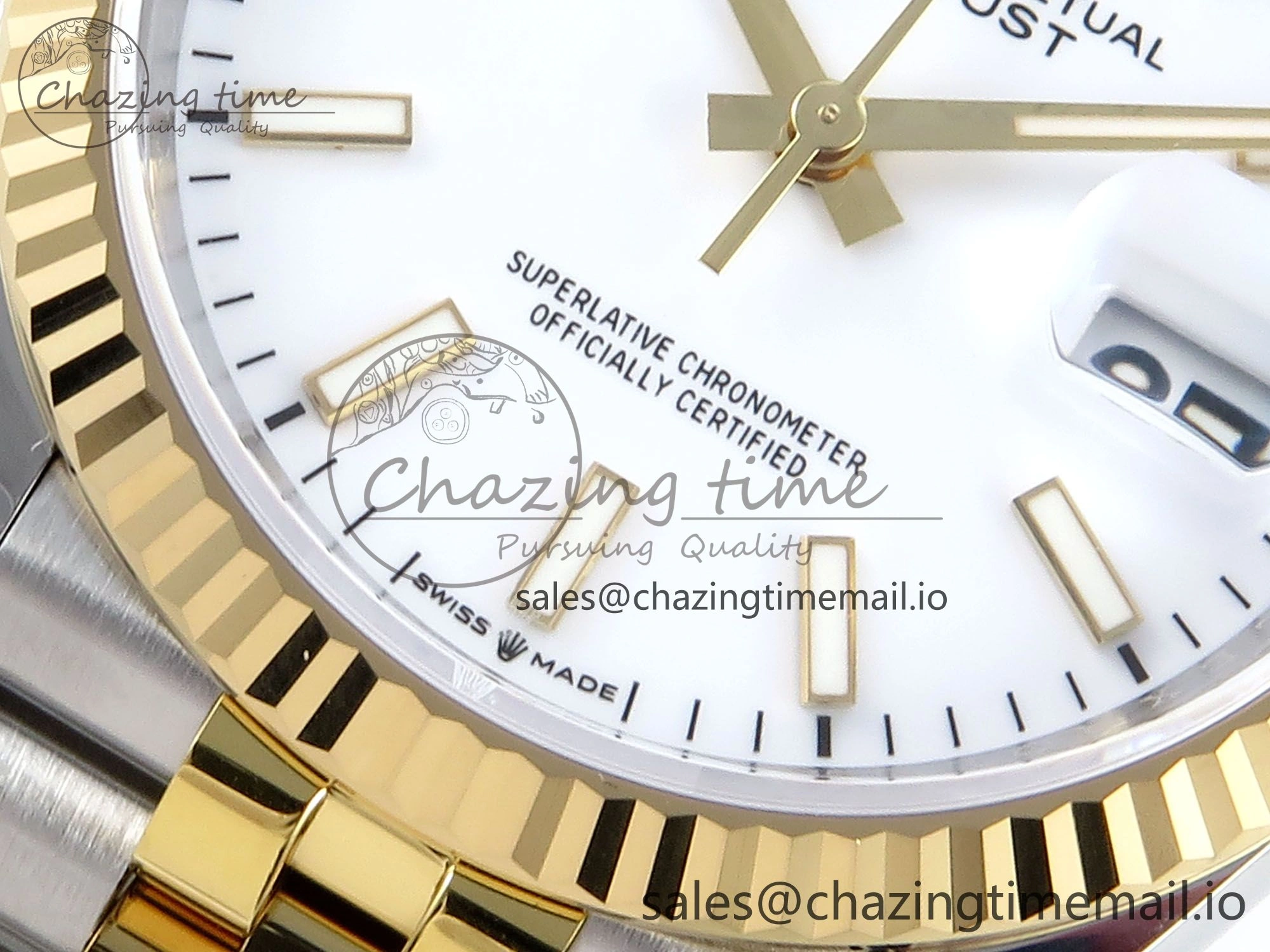 DateJust 36 126233 EWEF Best Edition White Dial Stick Marker on SS YG Jubilee Bracelet A3235