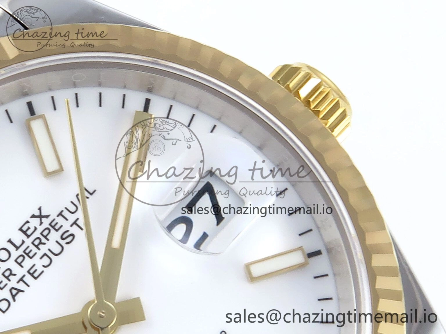 DateJust 36 126233 EWEF Best Edition White Dial Stick Marker on SS YG Jubilee Bracelet A3235