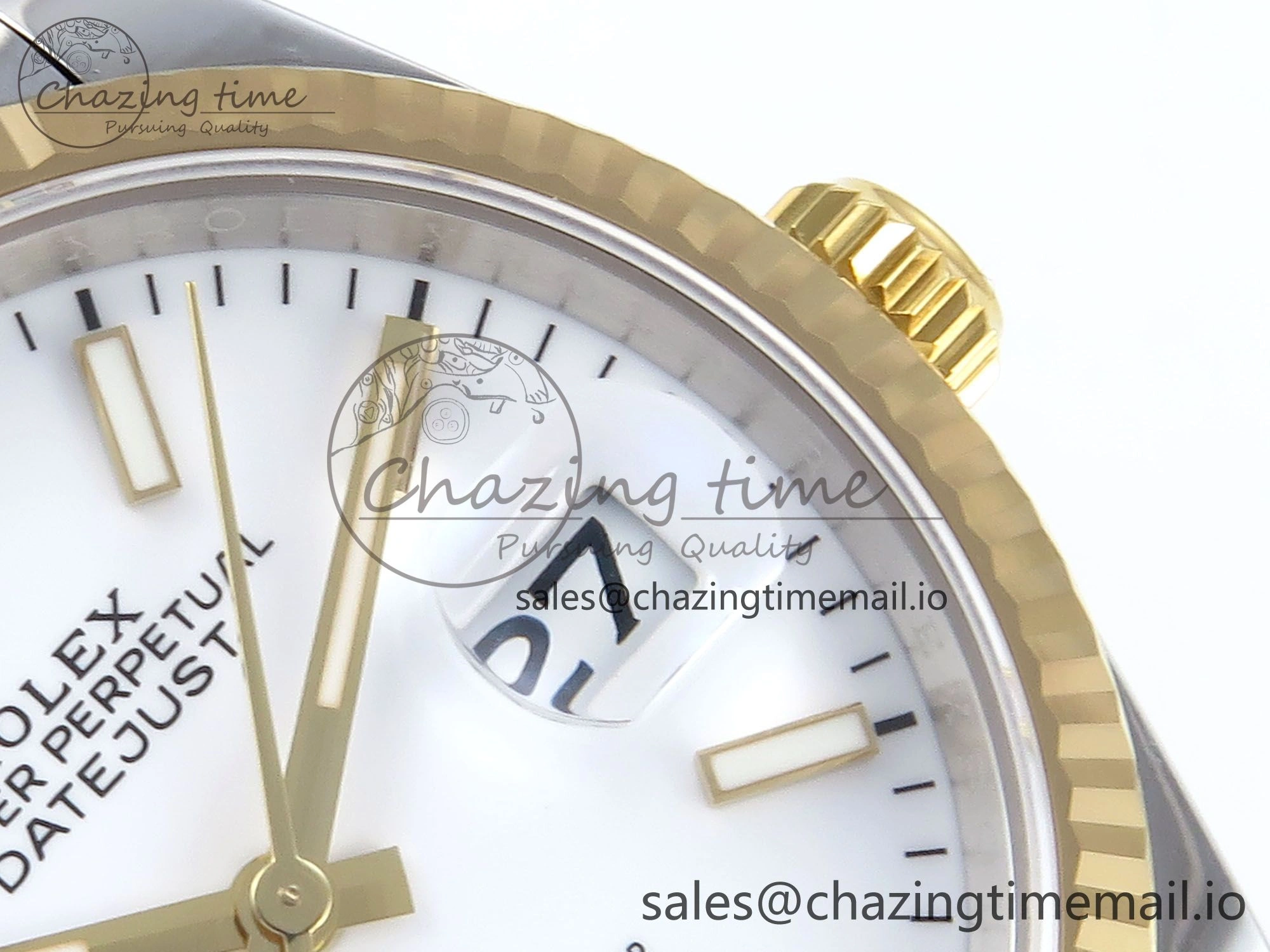 DateJust 36 126233 EWEF Best Edition White Dial Stick Marker on SS YG Jubilee Bracelet A3235