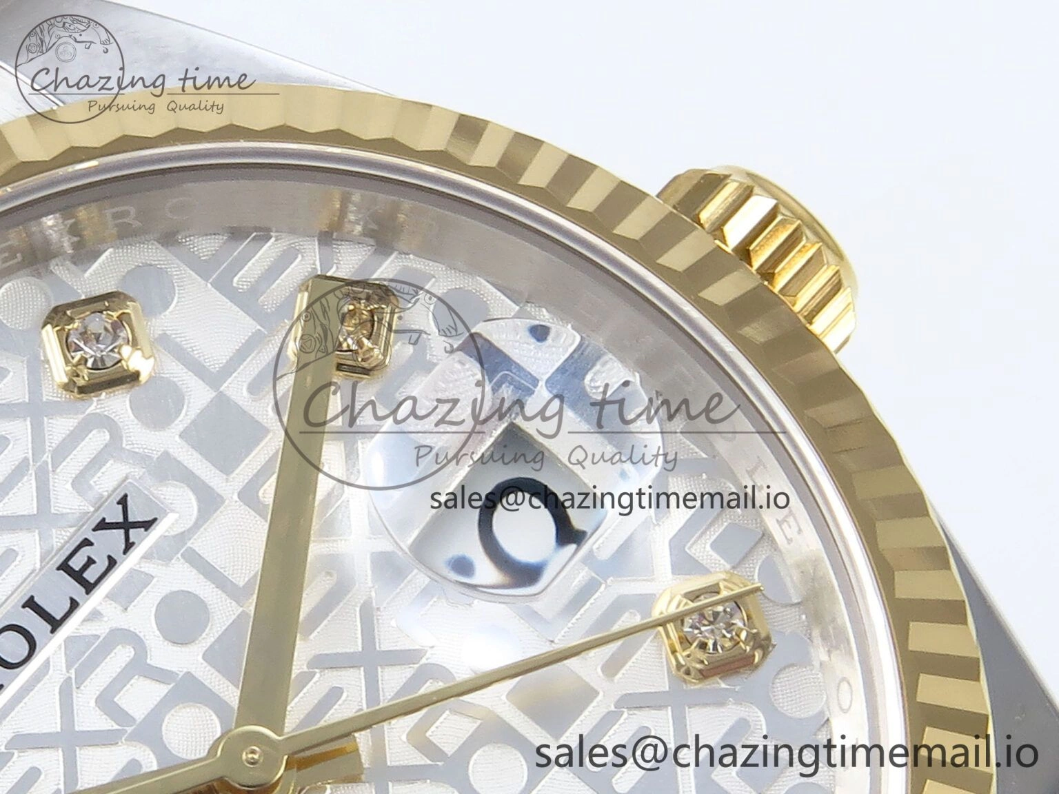 DateJust 36 126233 EWEF Best Edition White Pattern Diamonds Dial on SS YG Oyster Bracelet A3235