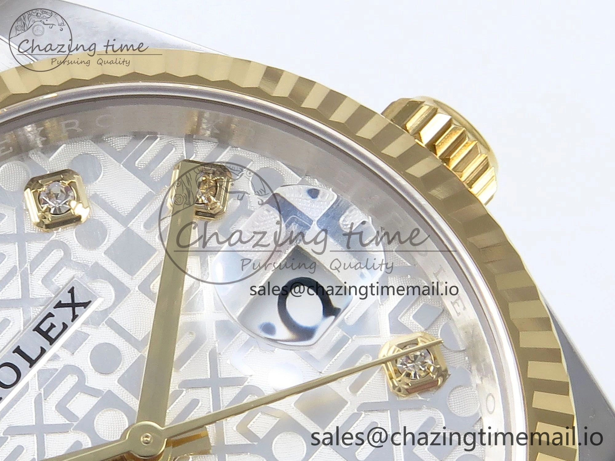 DateJust 36 126233 EWEF Best Edition White Pattern Diamonds Dial on SS YG Oyster Bracelet A3235