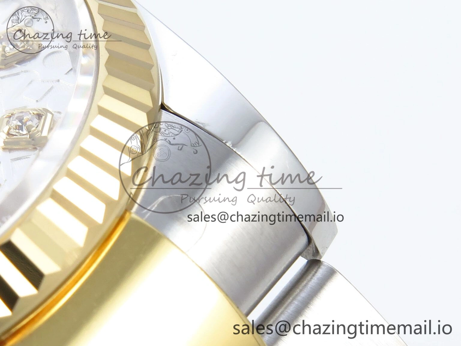 DateJust 36 126233 EWEF Best Edition White Pattern Diamonds Dial on SS YG Oyster Bracelet A3235